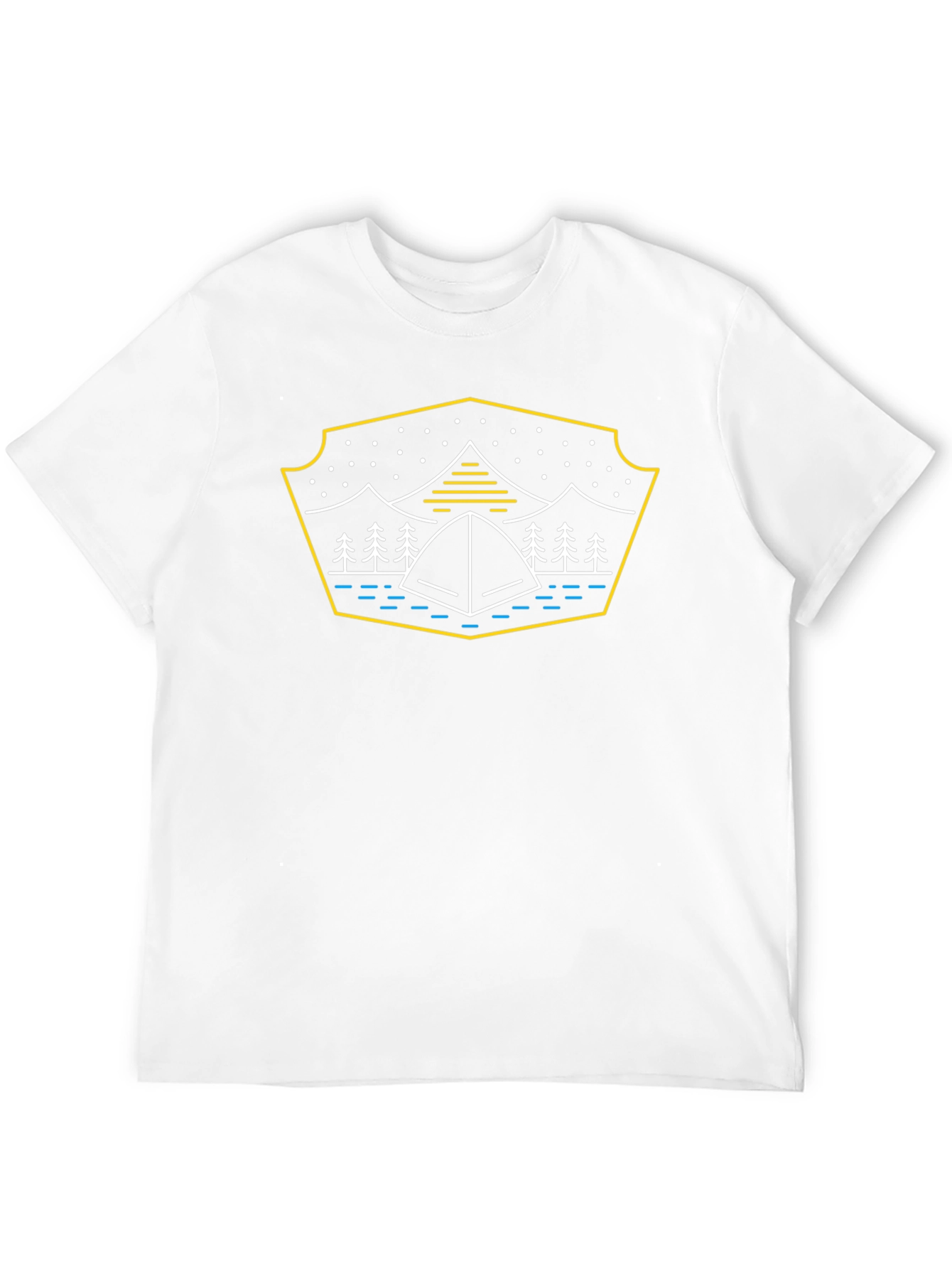 Camping Tent Graphic T-Shirt - Black