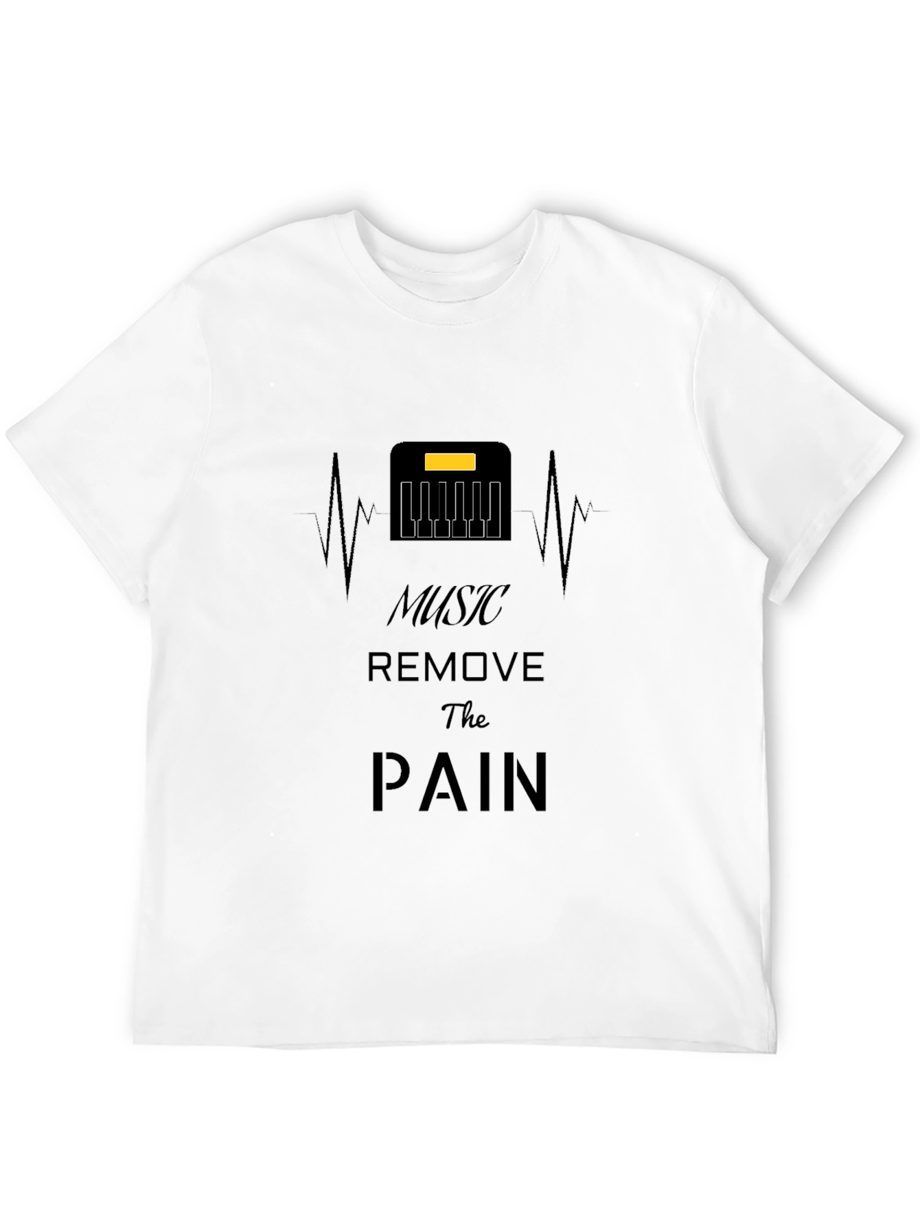 Music Removes the Pain Black Graphic Tee