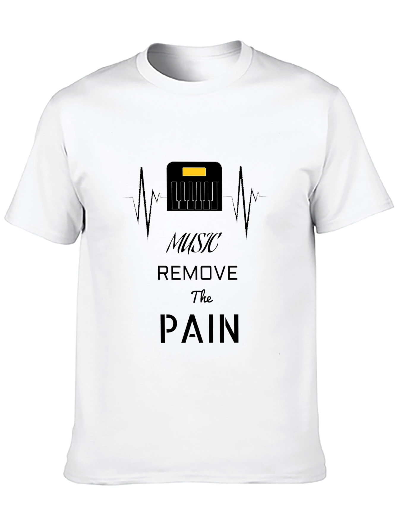 Music Removes the Pain Black Graphic Tee