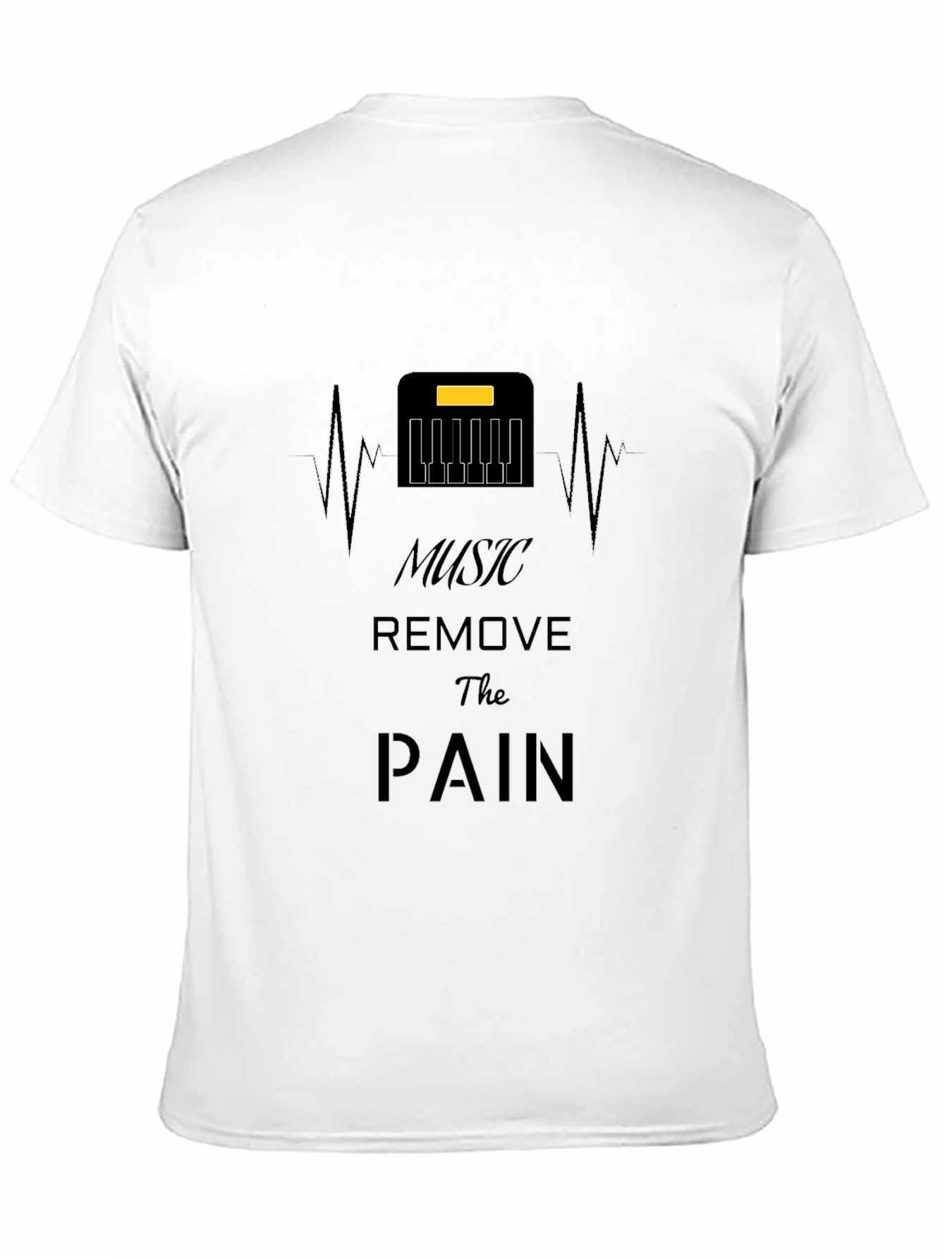 Music Removes the Pain Black Graphic Tee