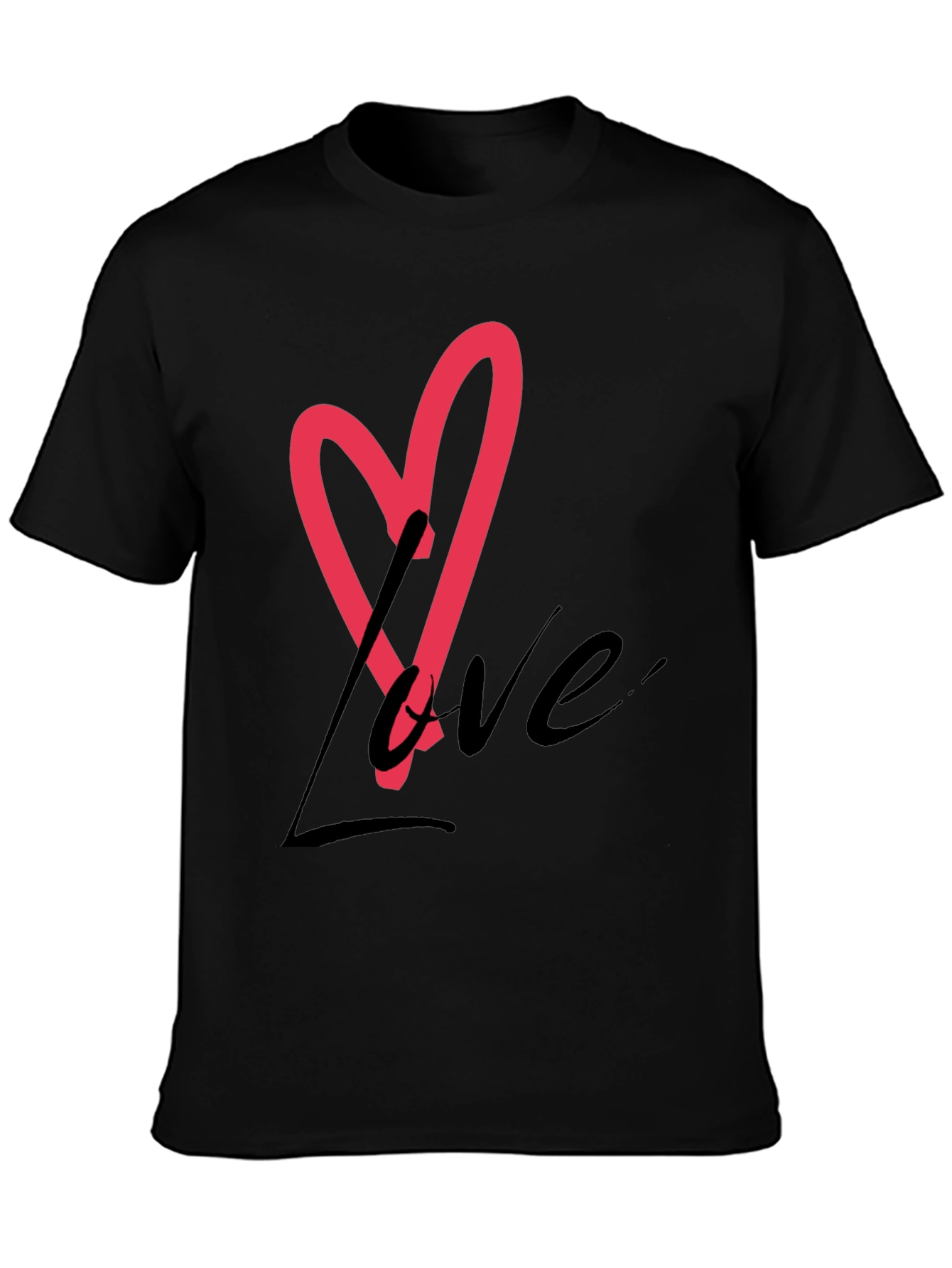 Love Heart Graphic Tee - Stylish Casual Wear