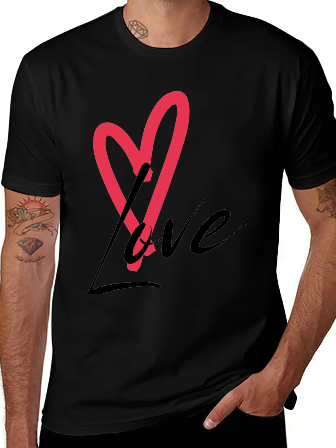 Love Heart Graphic Tee - Stylish Casual Wear