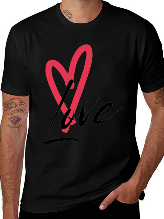 Love Heart Graphic Tee - Stylish Casual Wear