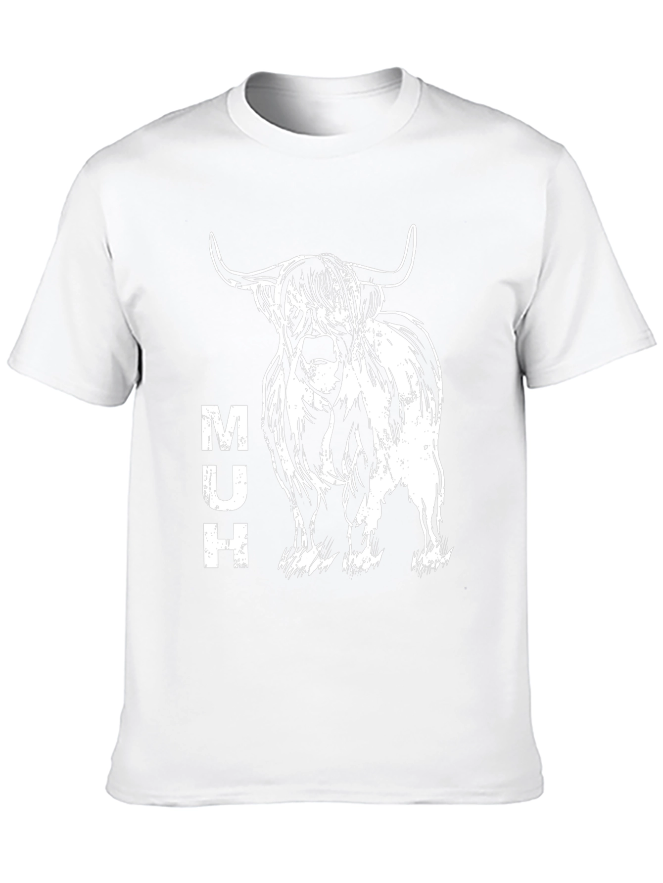 Highland Cow MUH T-Shirt - Unique Graphic Tee