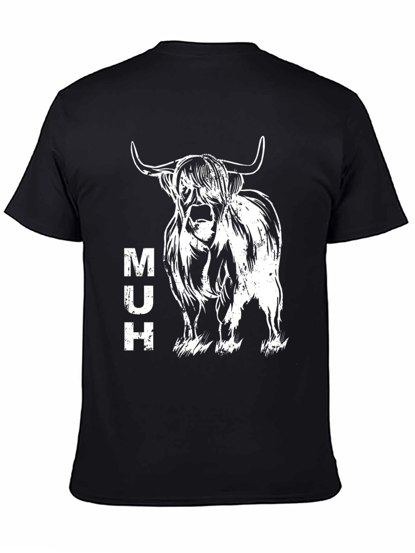 Highland Cow MUH T-Shirt - Unique Graphic Tee