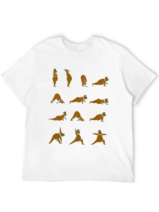 Yoga Bear Graphic Tee - Black Cotton Blend