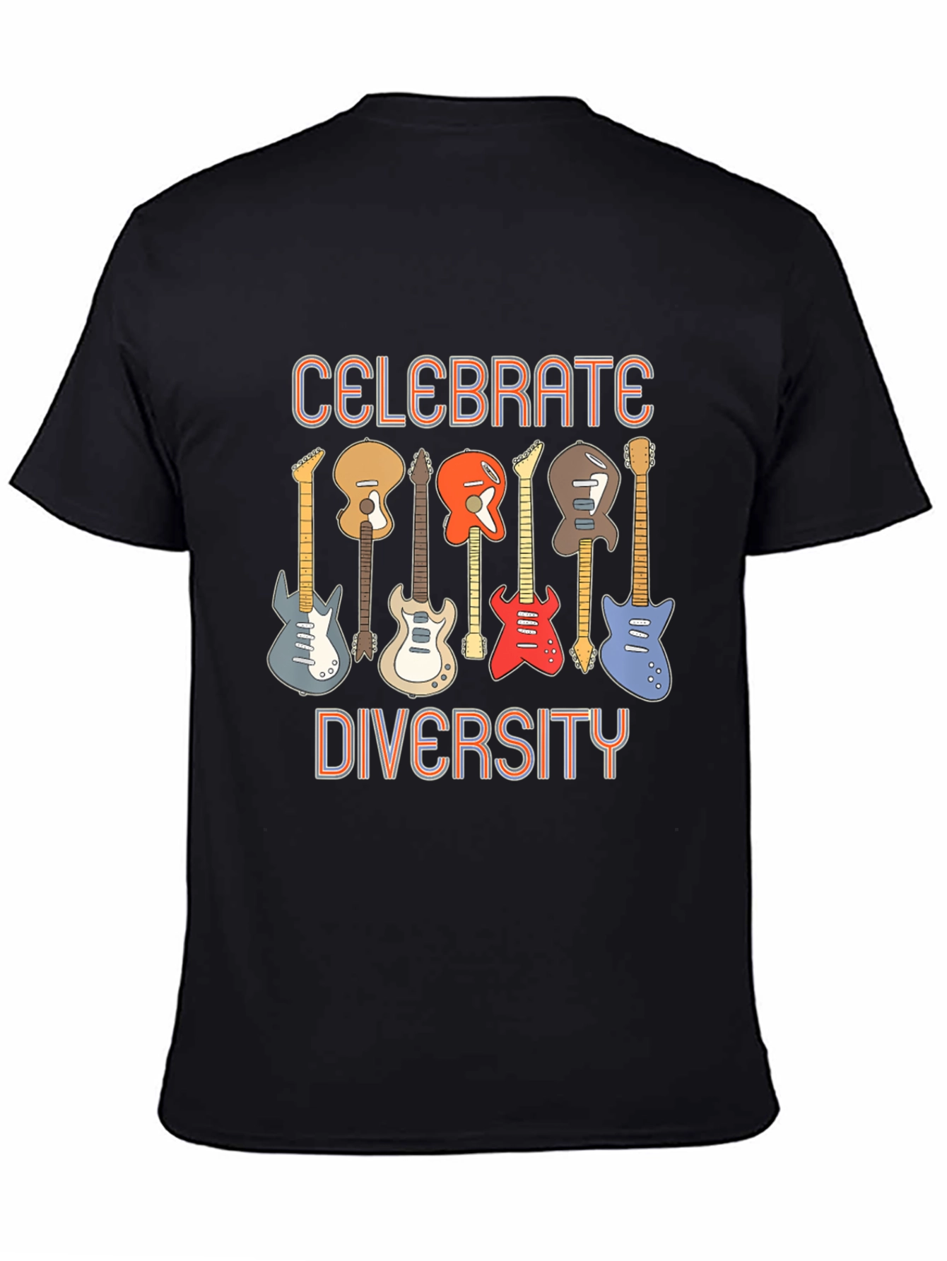 Celebrate Diversity Guitar T-Shirt
