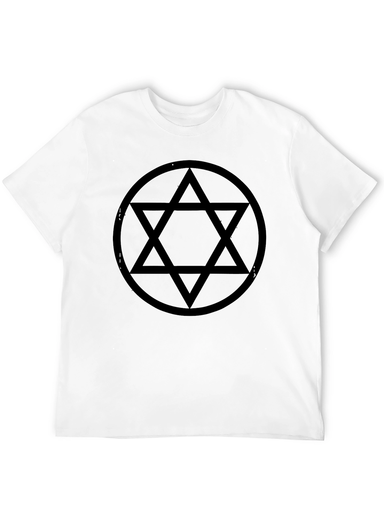 Geometric Star Graphic Black T-Shirt