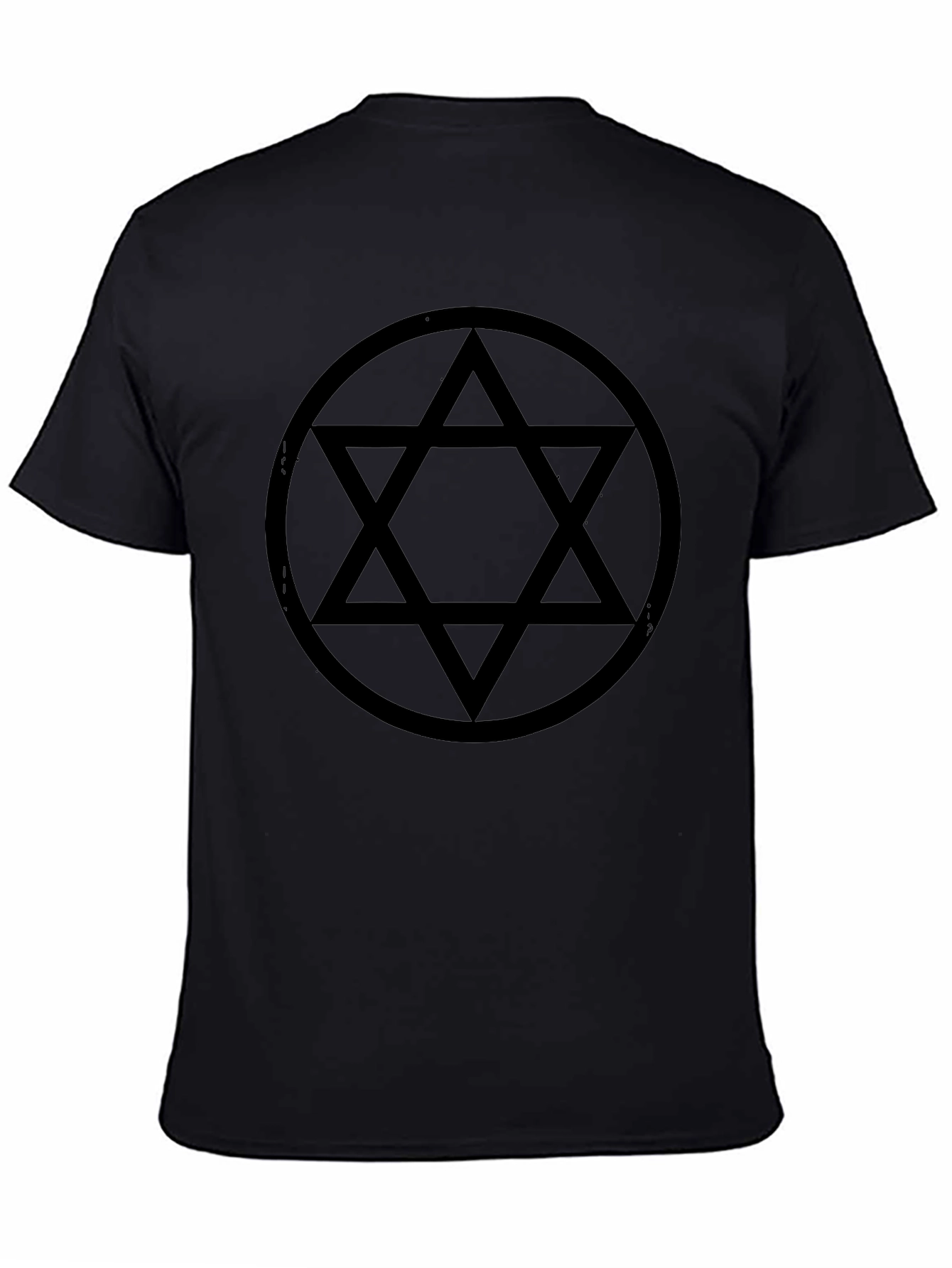 Geometric Star Graphic Black T-Shirt