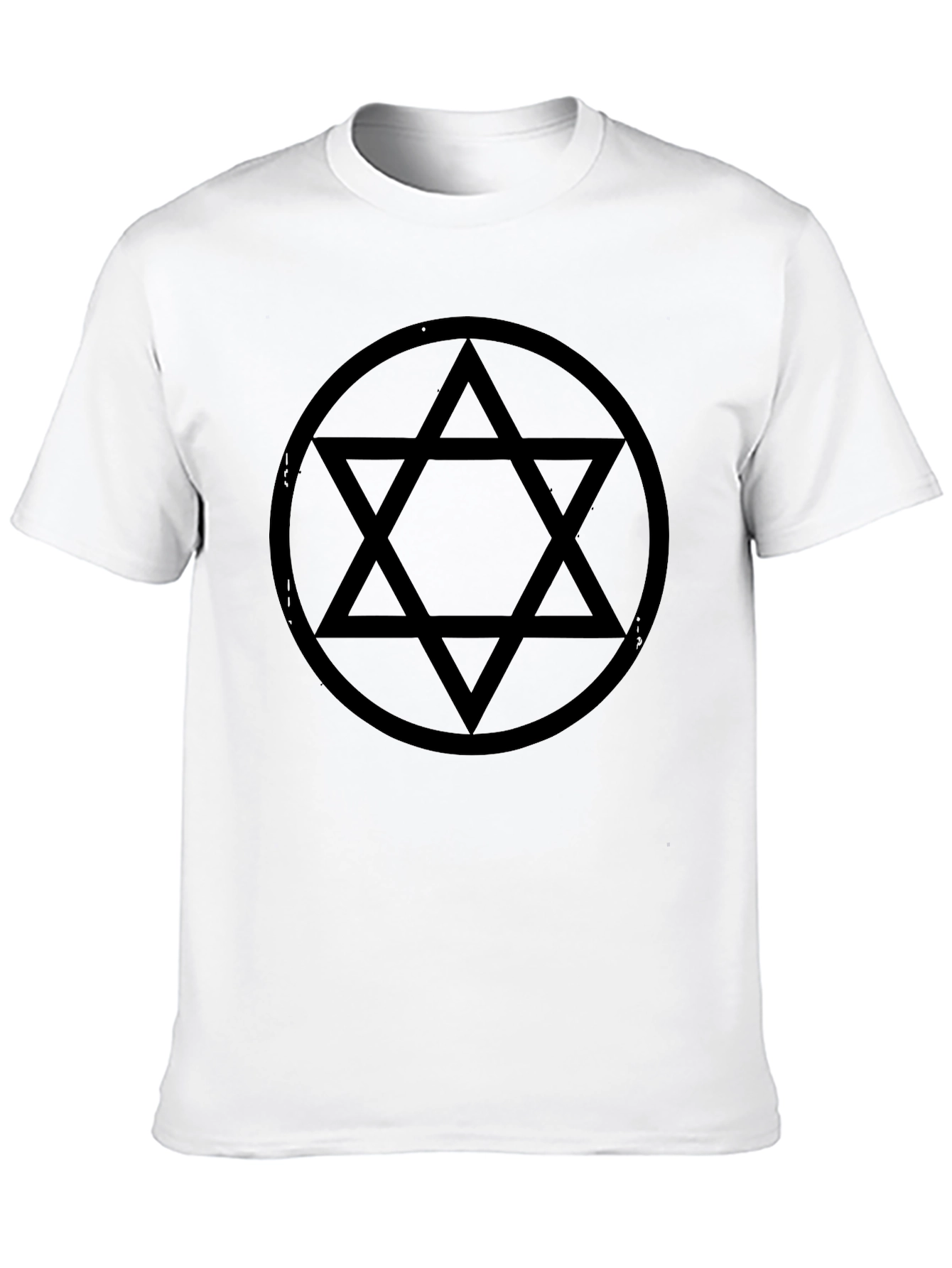 Geometric Star Graphic Black T-Shirt