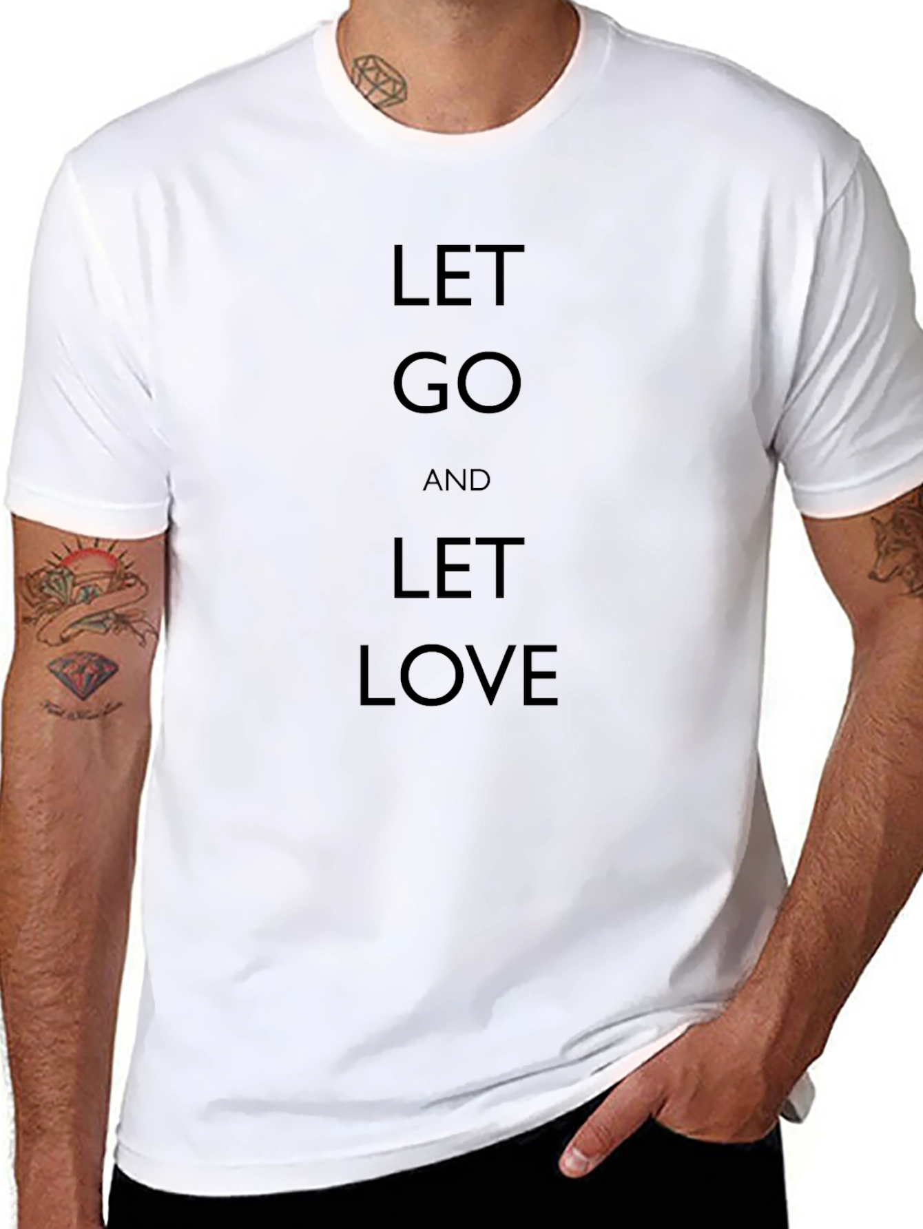 Let Go Let Love Black Graphic Tee