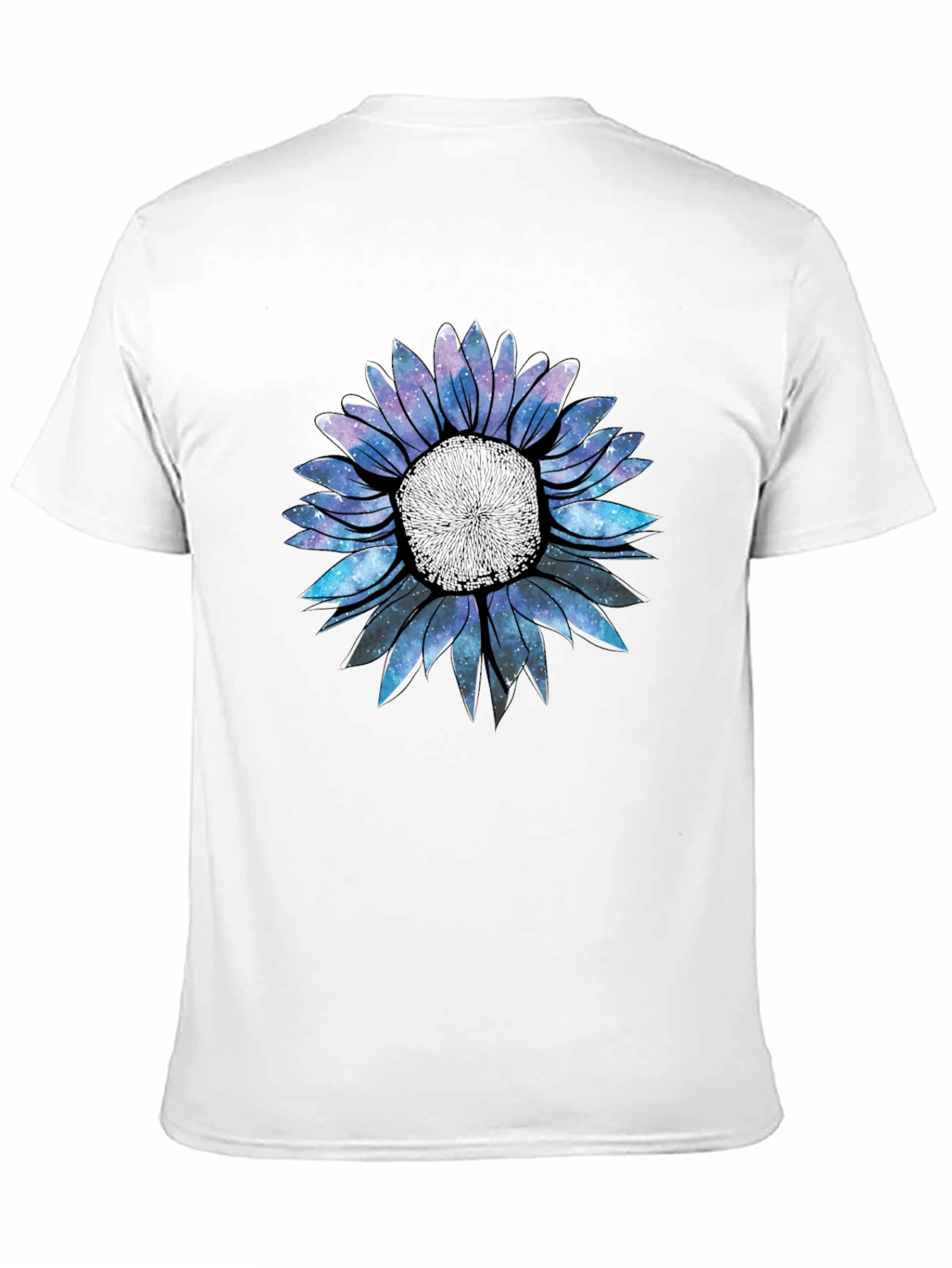 Galaxy Sunflower Graphic Tee - Black