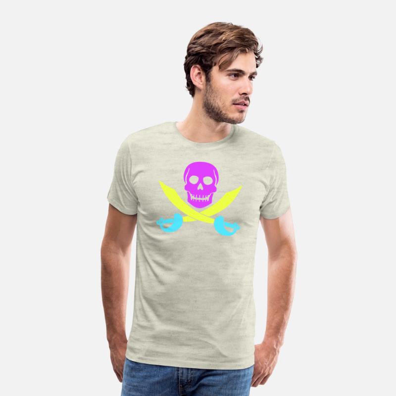 Pirate Two Sabre 2 Swords Skeleton Skull Colorful