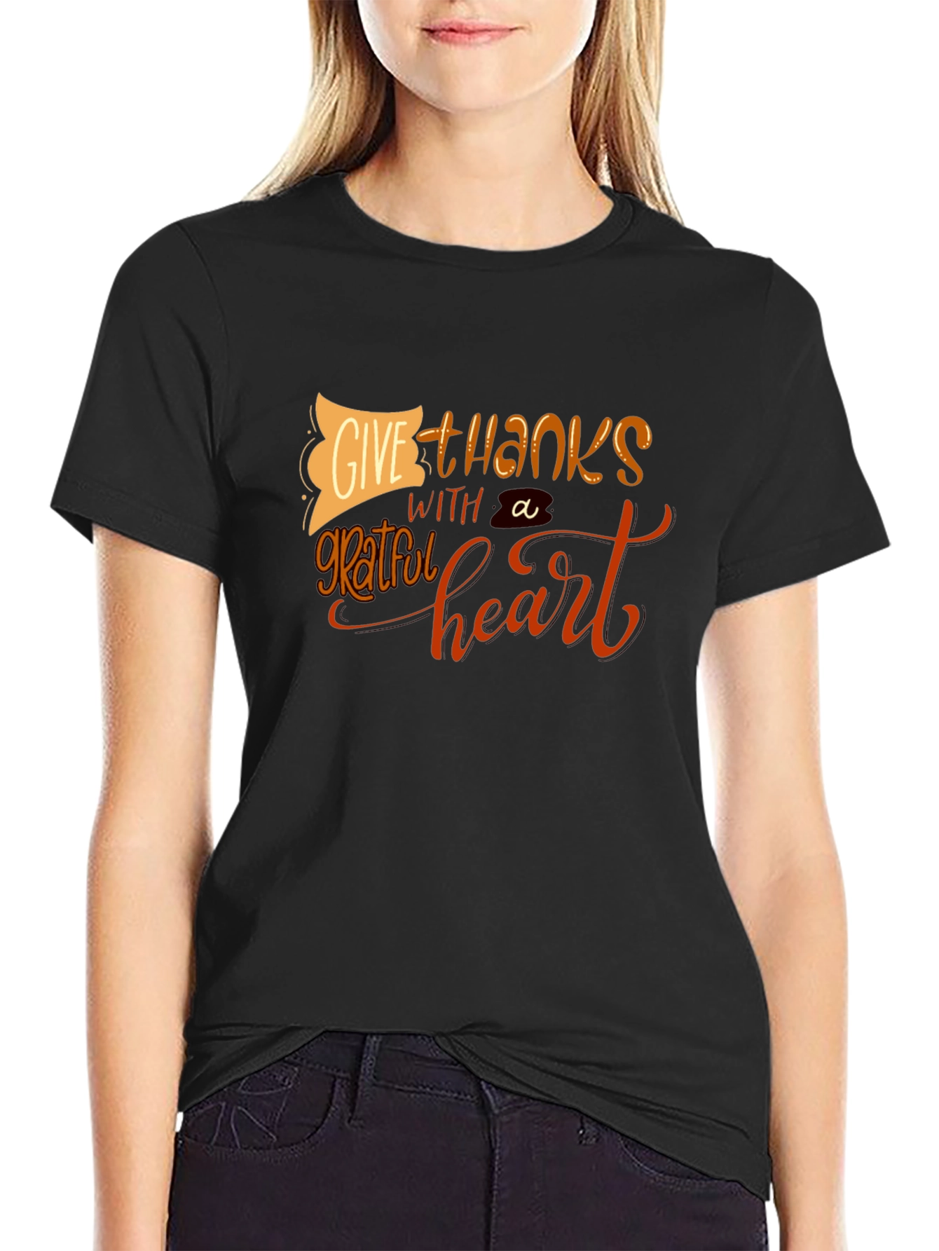 Thanksgiving Grateful Heart Graphic Tee