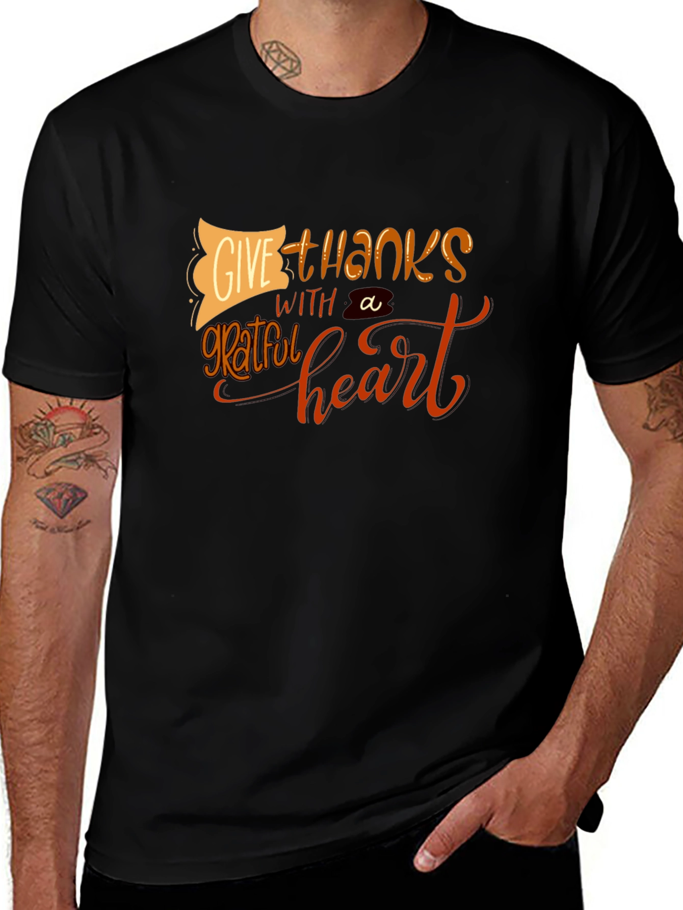 Thanksgiving Grateful Heart Graphic Tee