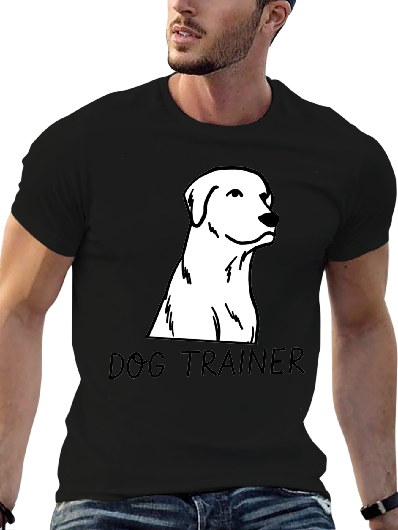 Dog Trainer T-Shirt - Black Canine Design