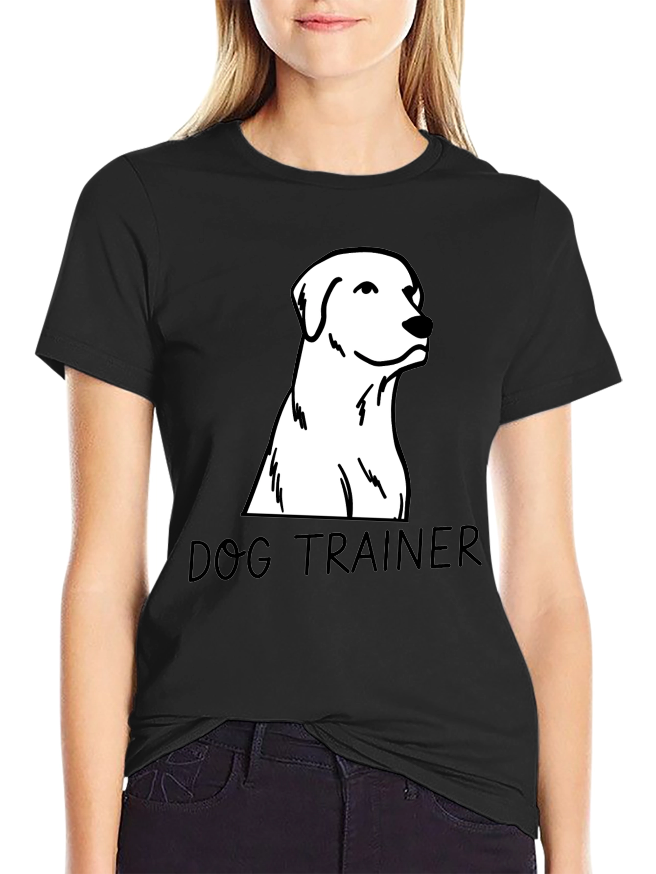 Dog Trainer T-Shirt - Black Canine Design