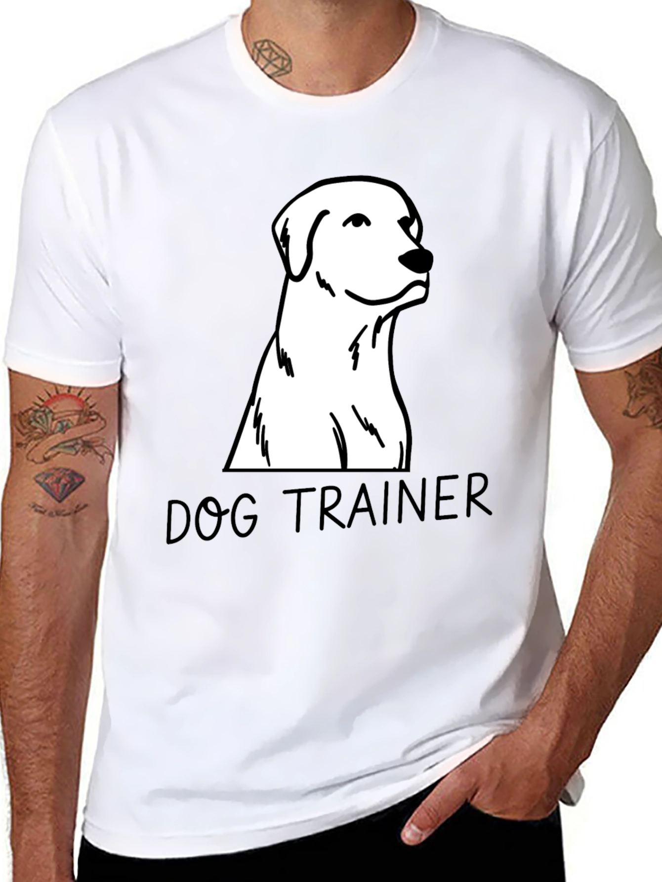 Dog Trainer T-Shirt - Black Canine Design