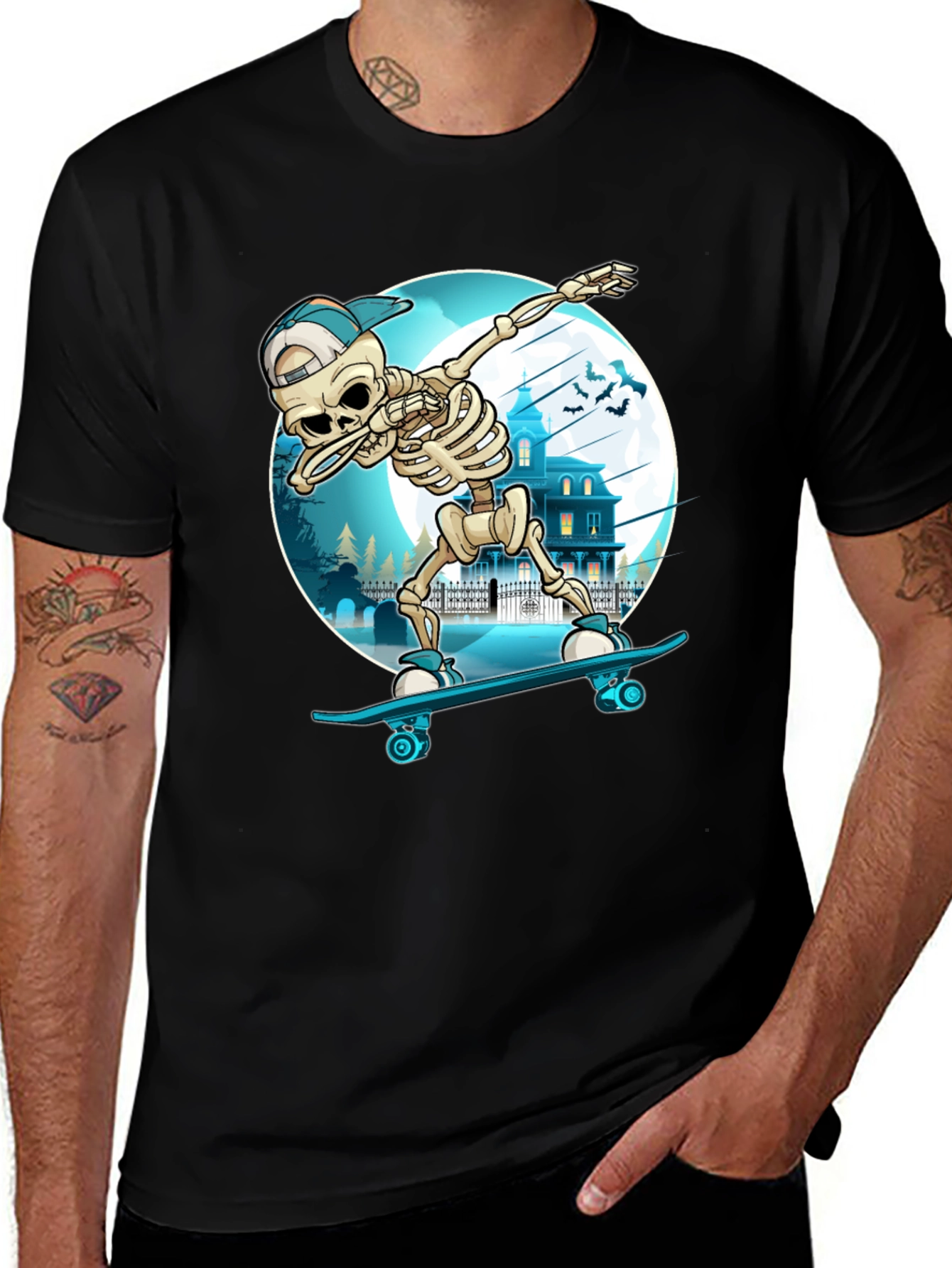 Skateboarding Skeleton Dab T-Shirt