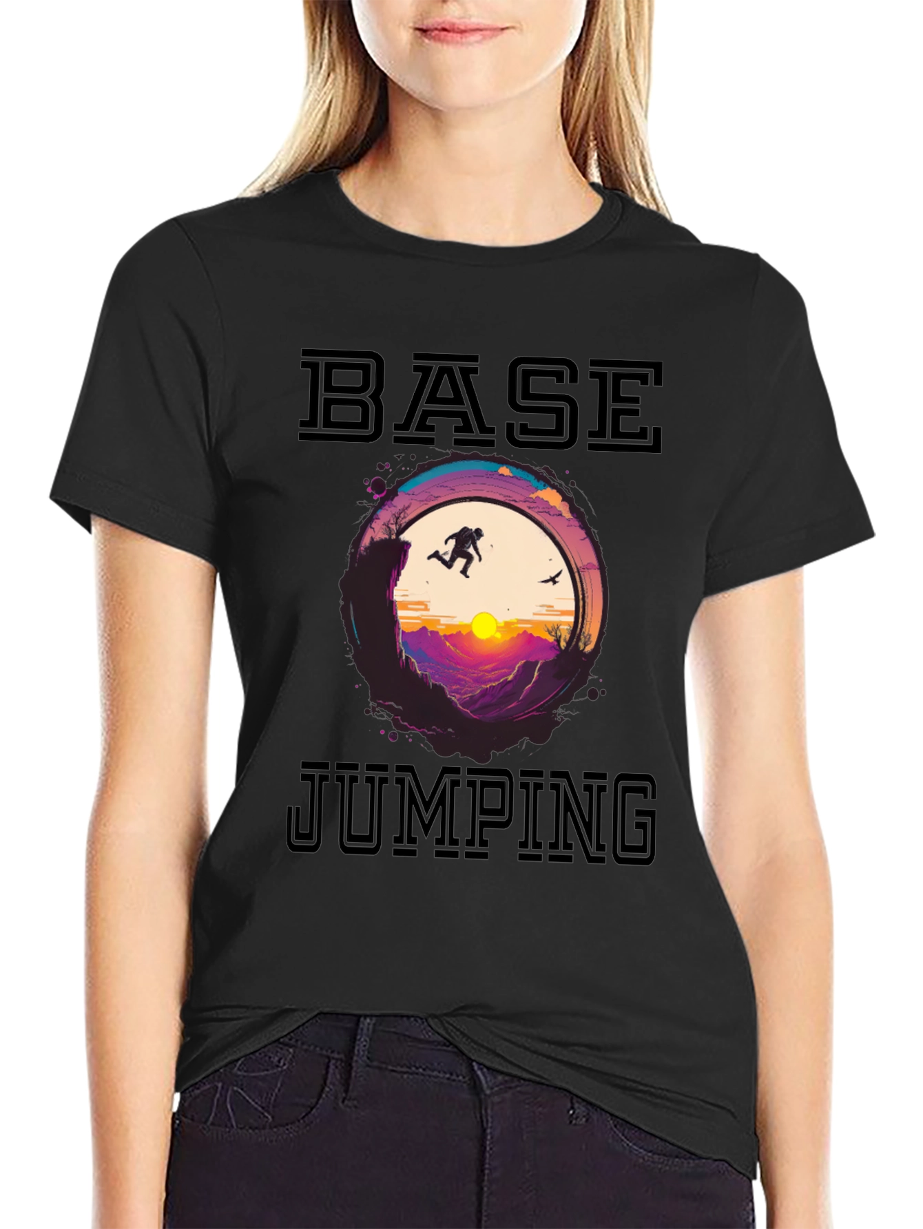 BASE Jumping Graphic Tee - Black
