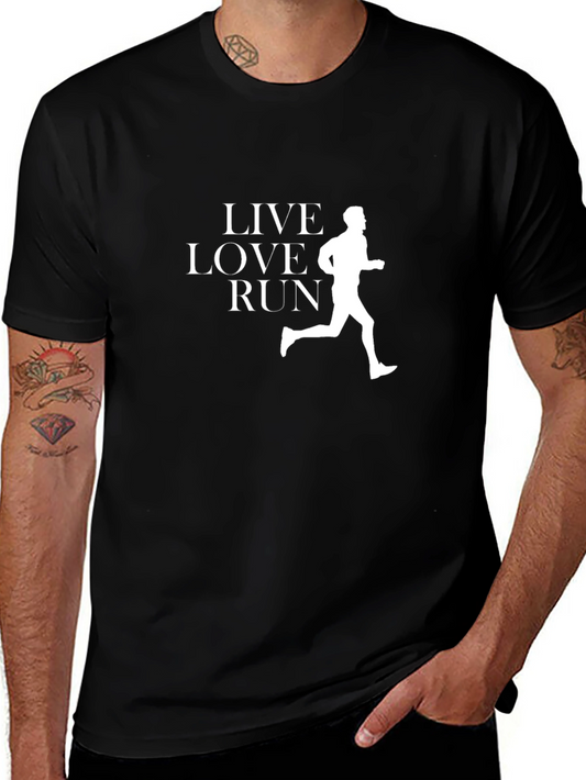 Live Love Run Black Graphic Tee