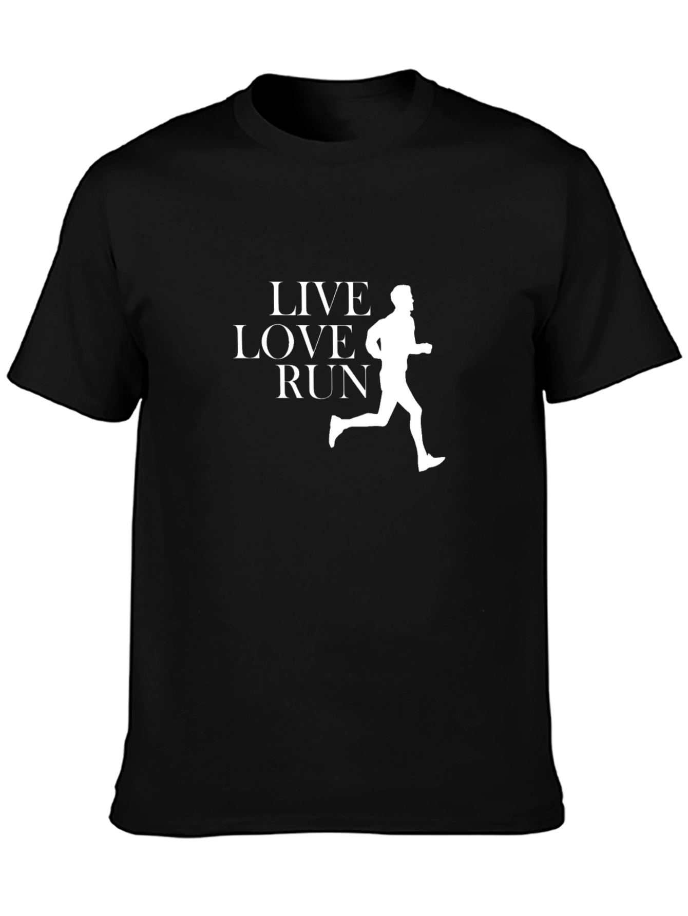Live Love Run Black Graphic Tee
