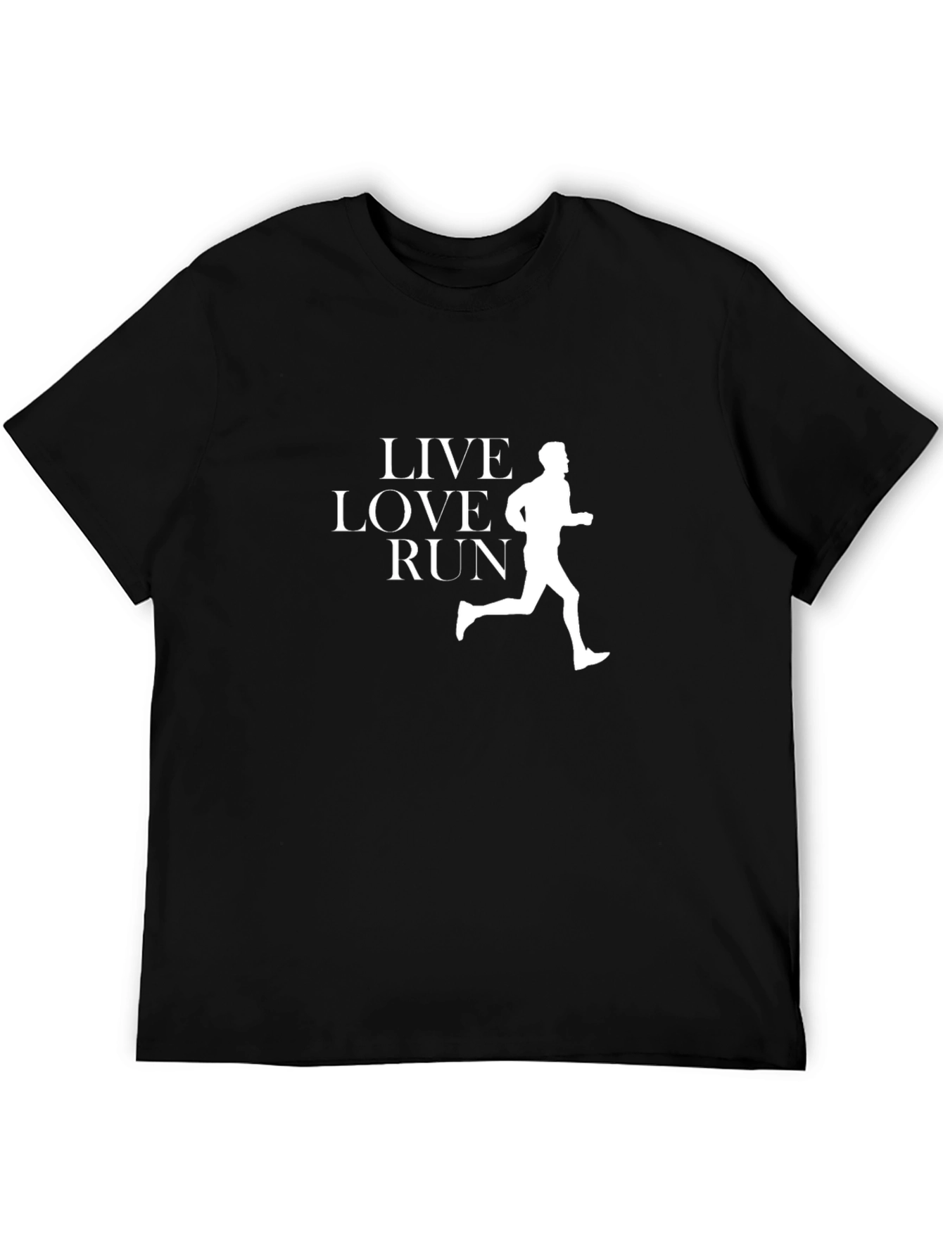 Live Love Run Black Graphic Tee