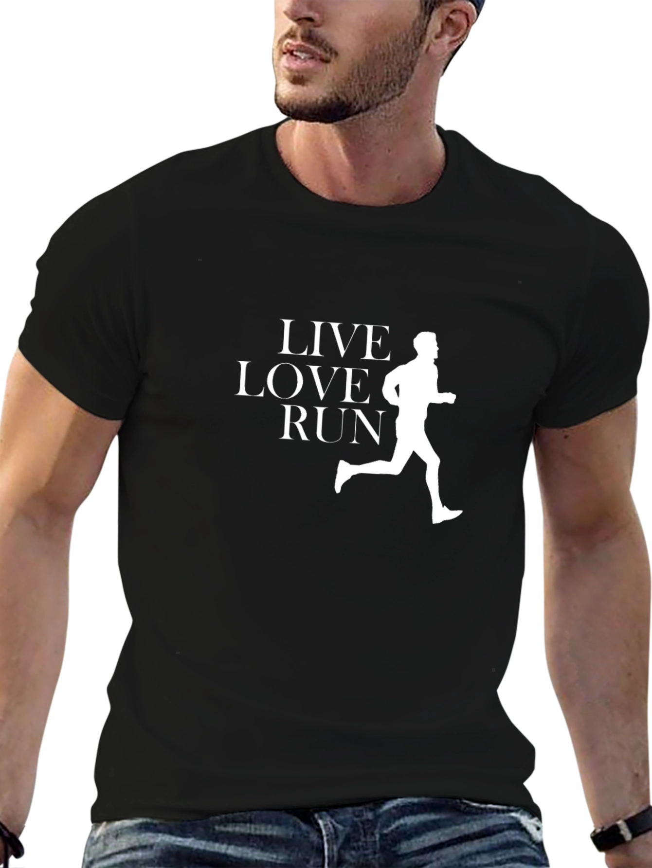 Live Love Run Black Graphic Tee