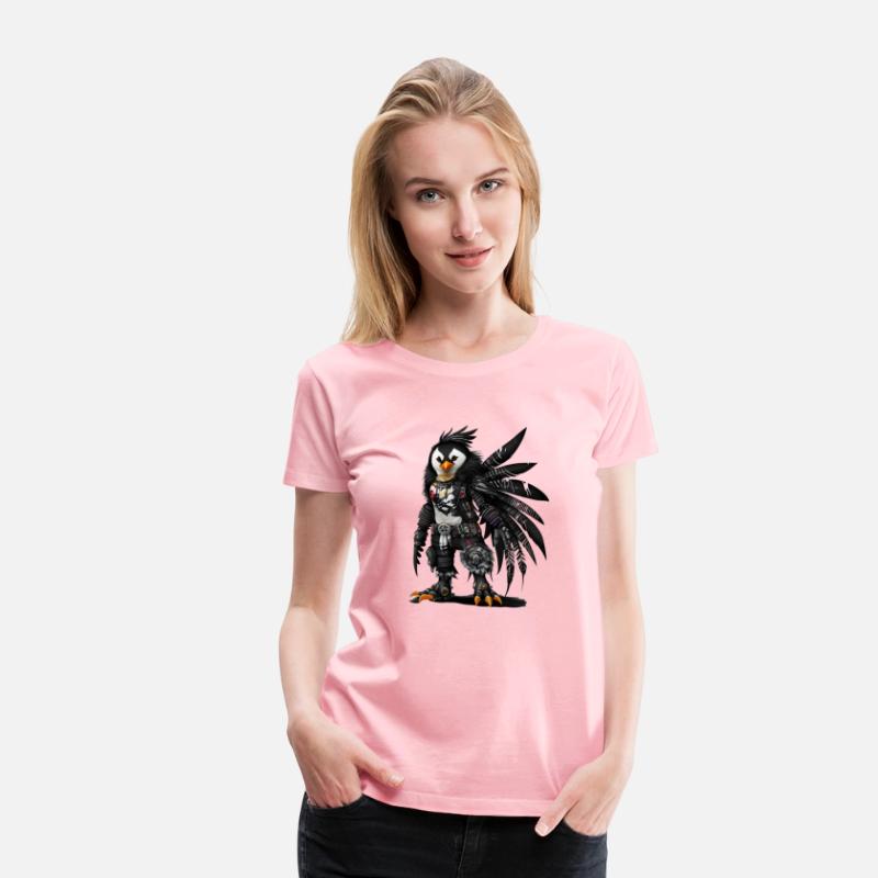 Punkrock Penguin with large feathers