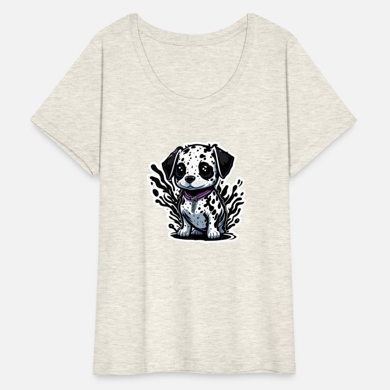 Purple Pup Parade: The Cute Dalmatian with a Pop o