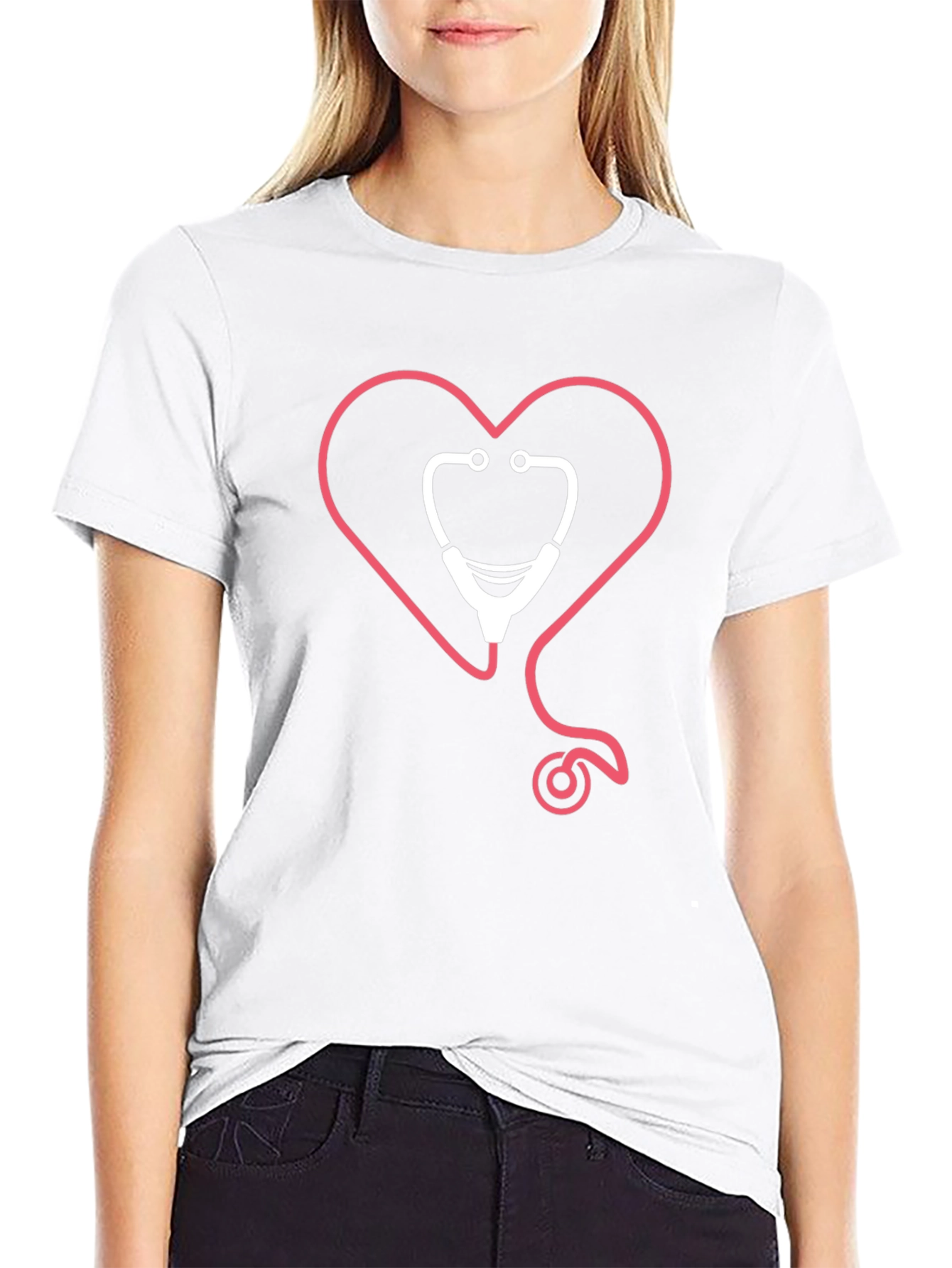 Heart Stethoscope Graphic Tee - Medical Love
