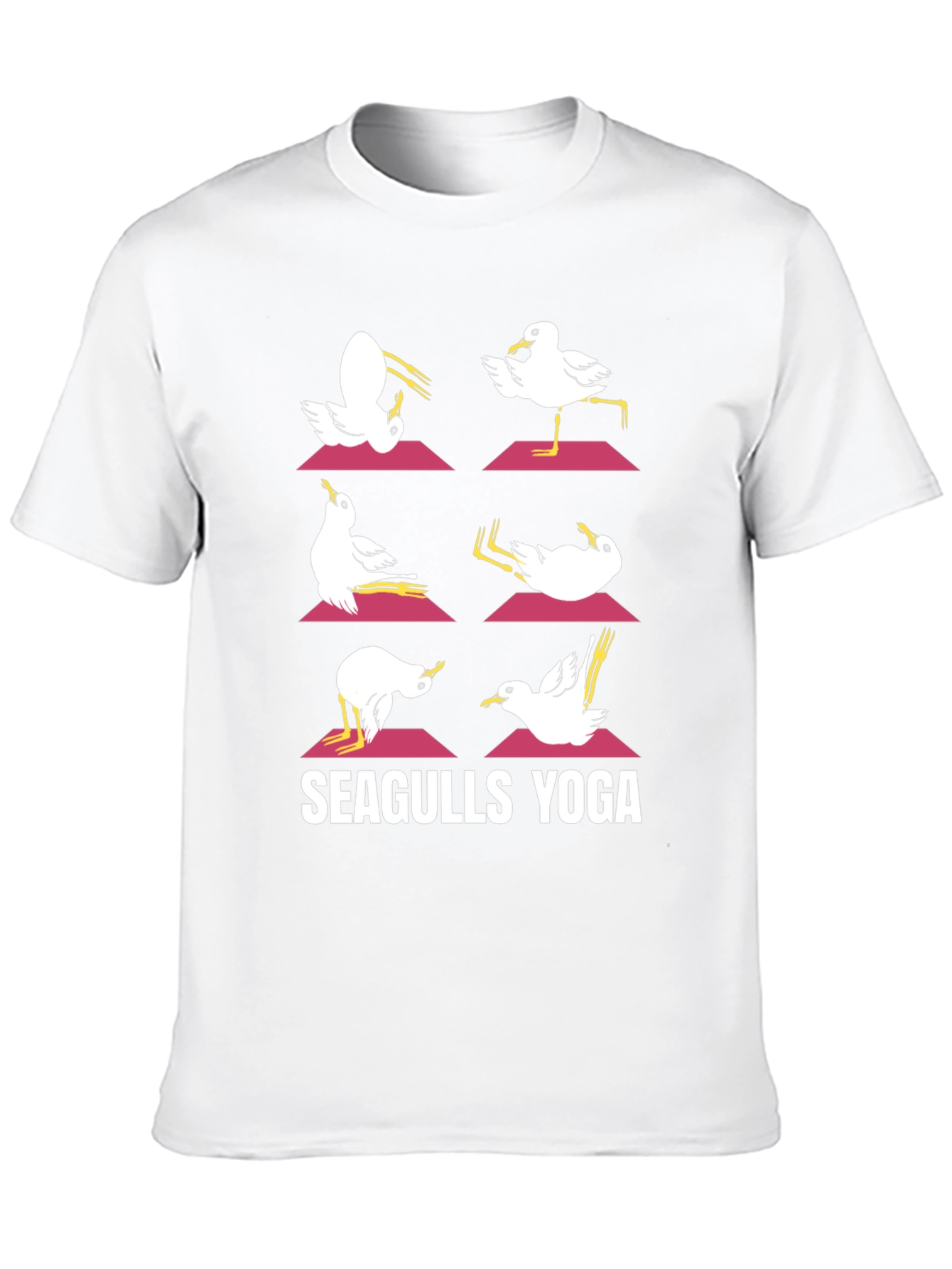 Seagulls Yoga Black Graphic Tee