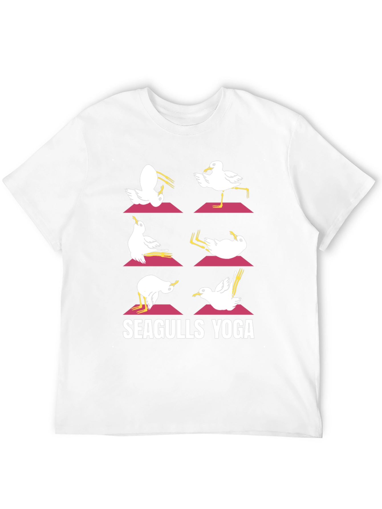 Seagulls Yoga Black Graphic Tee