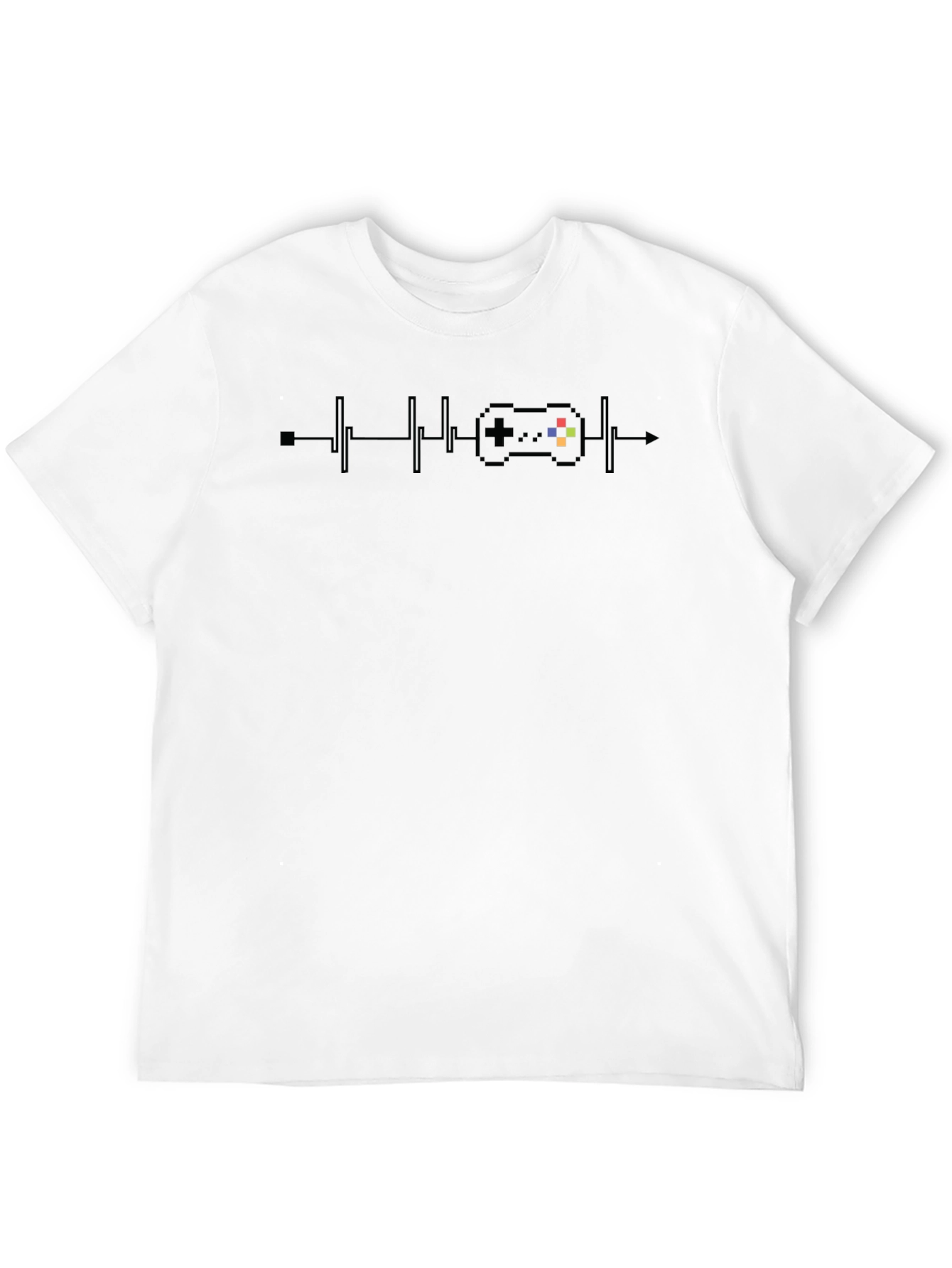 Gamer Heartbeat T-Shirt - Pixel Controller Design