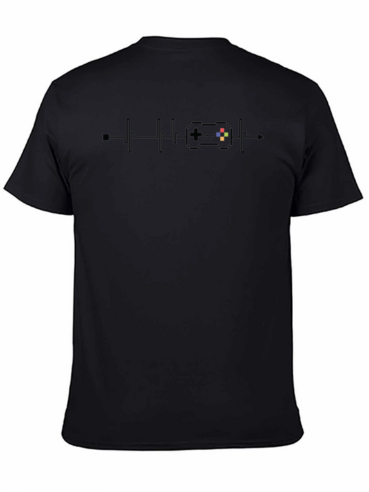 Gamer Heartbeat T-Shirt - Pixel Controller Design