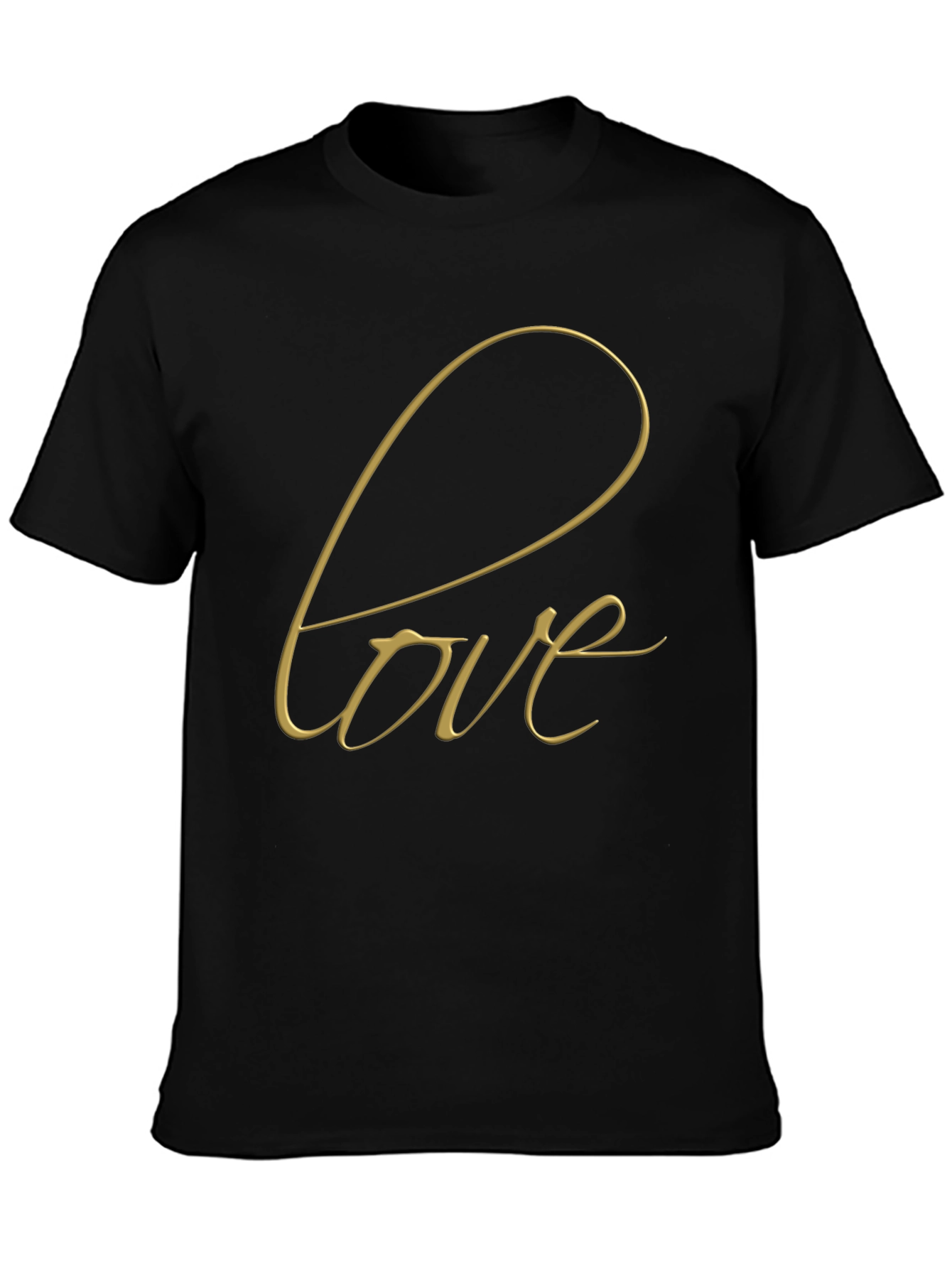 Love Script Black T-Shirt