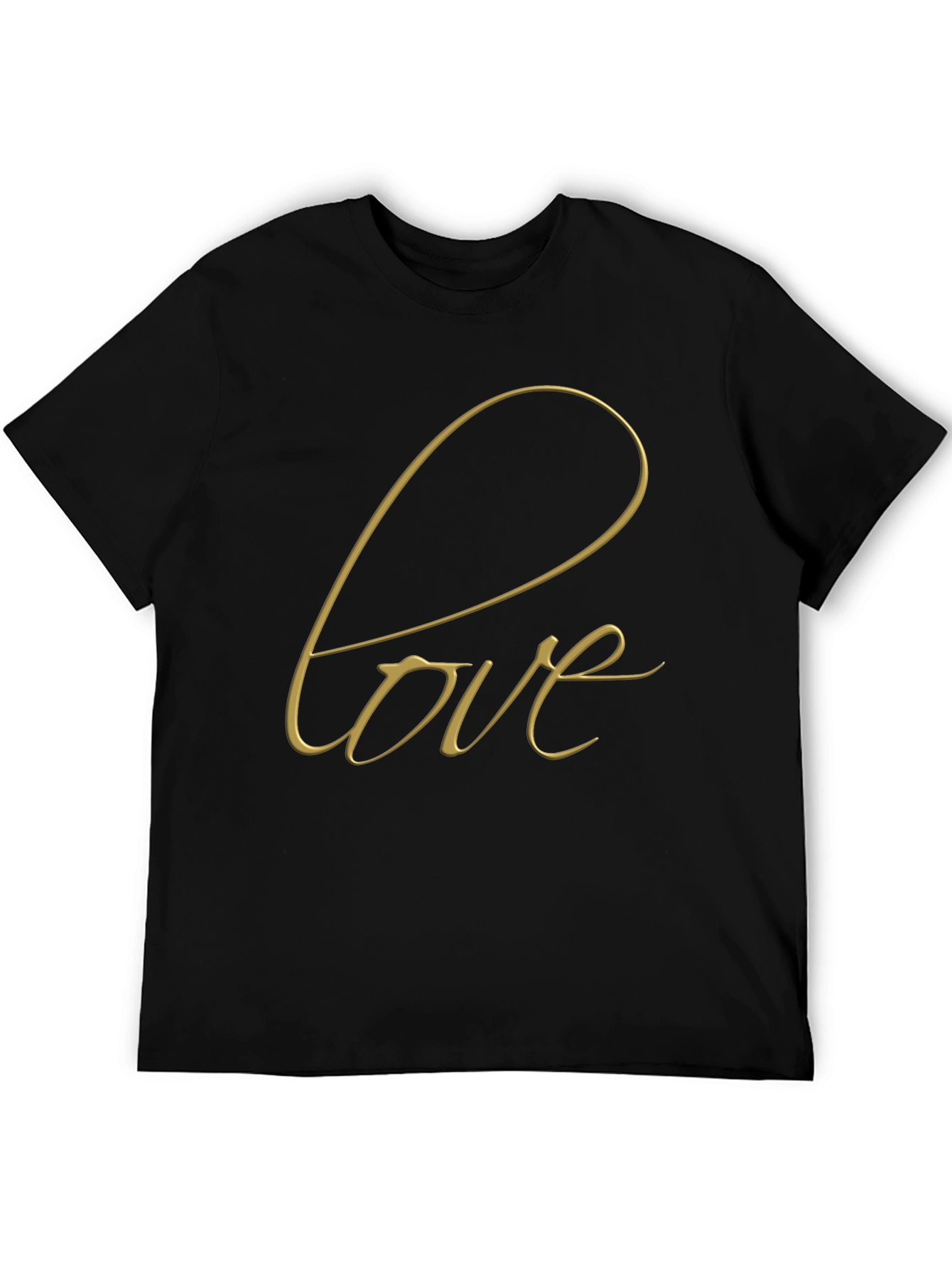 Love Script Black T-Shirt