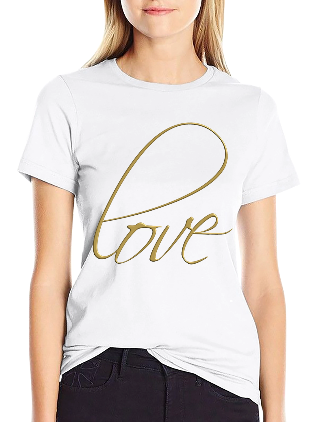 Love Script Black T-Shirt