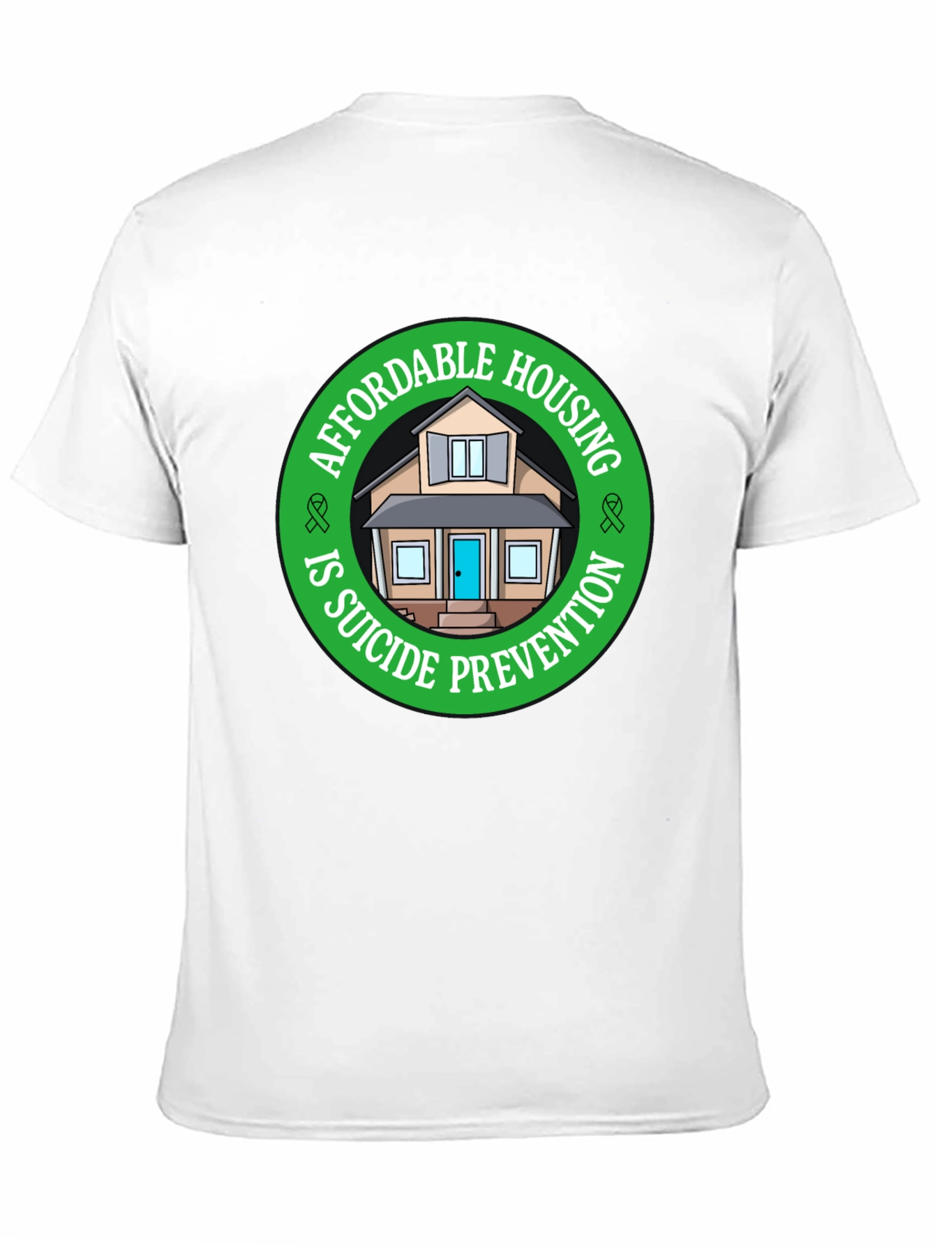 Affordable Housing Suicide Prevention Black T-Shirt