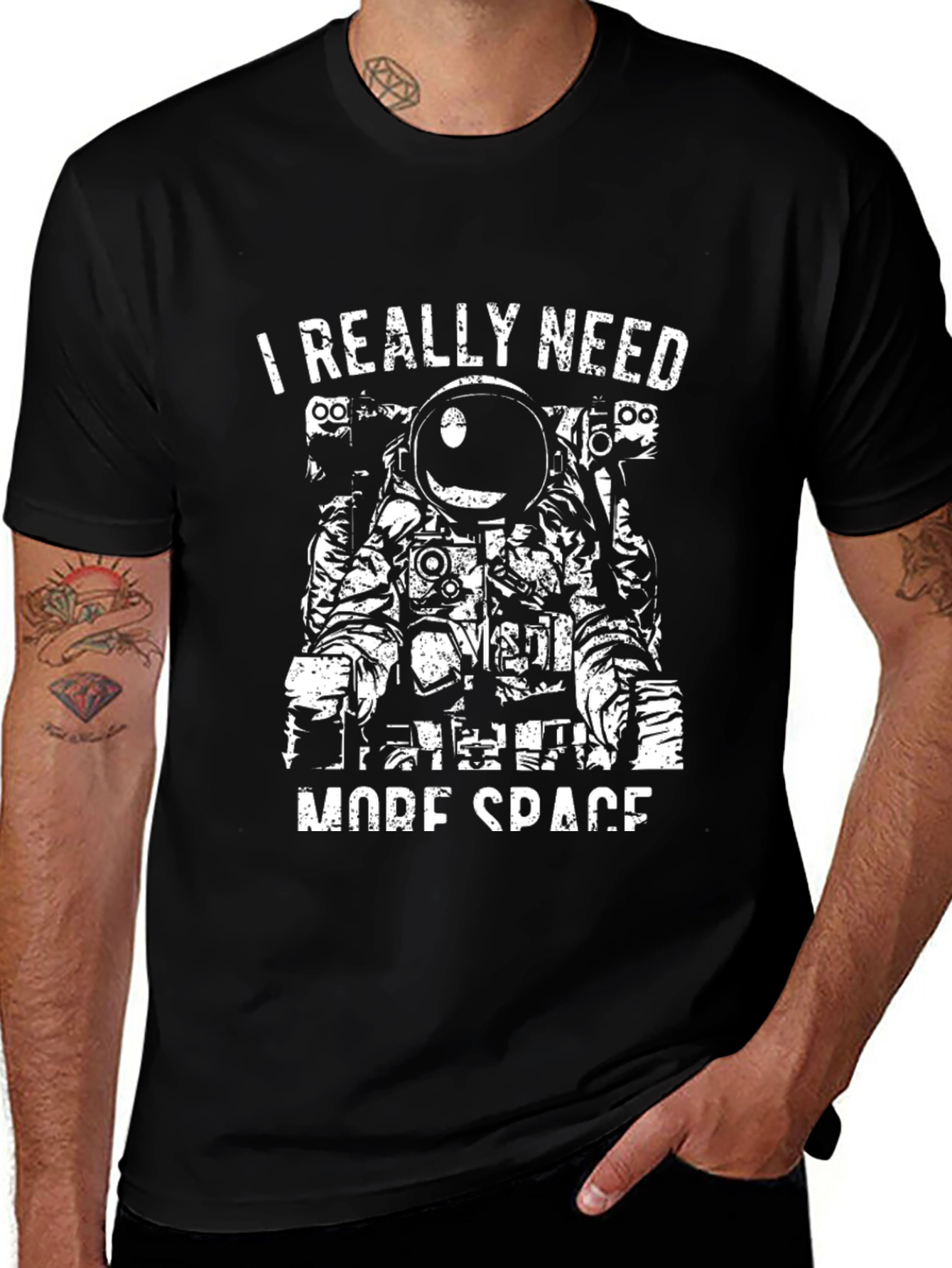 I Need More Space Astronaut Graphic Tee