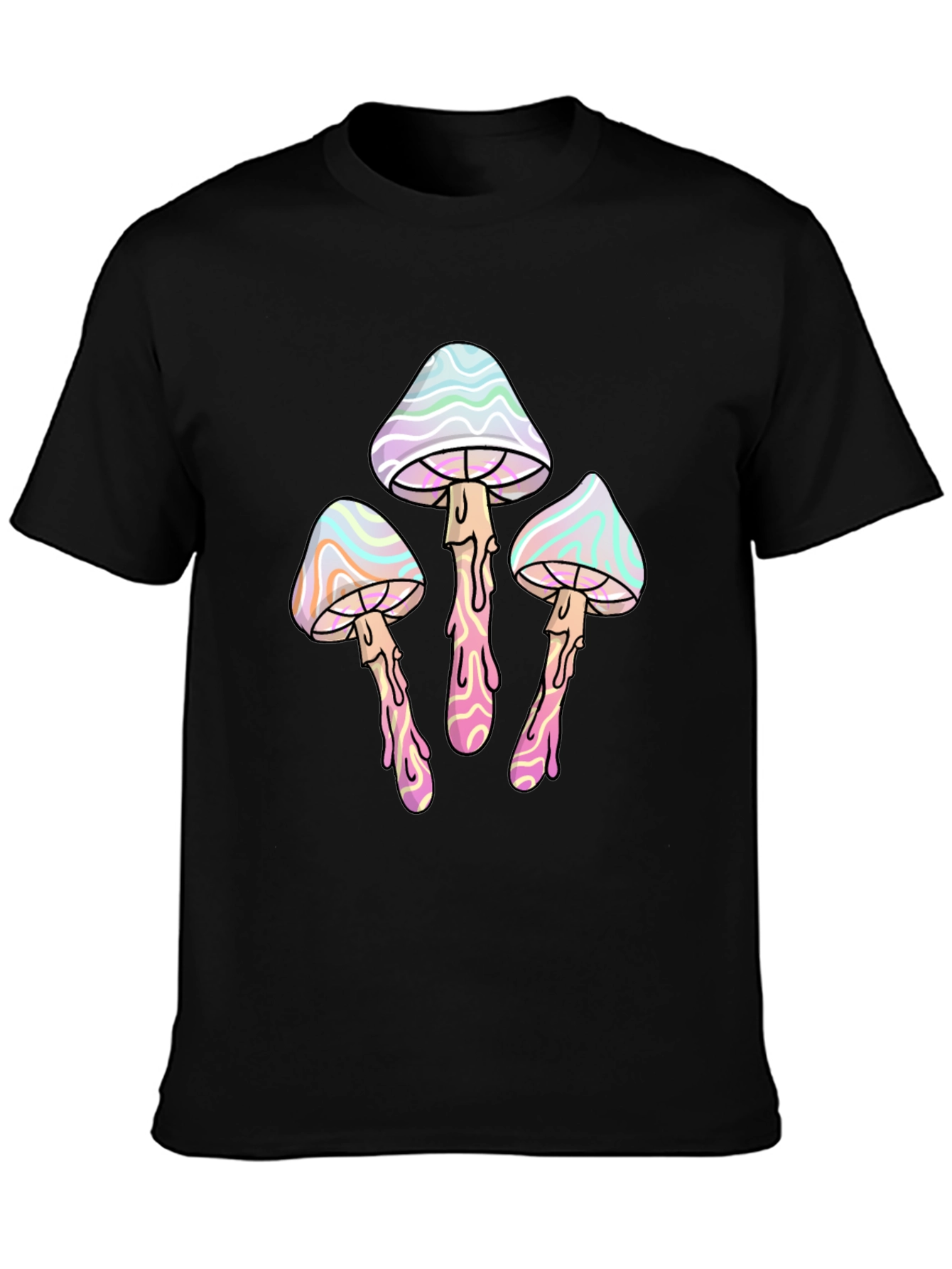 Psychedelic Mushroom T-Shirt - Black Graphic Tee