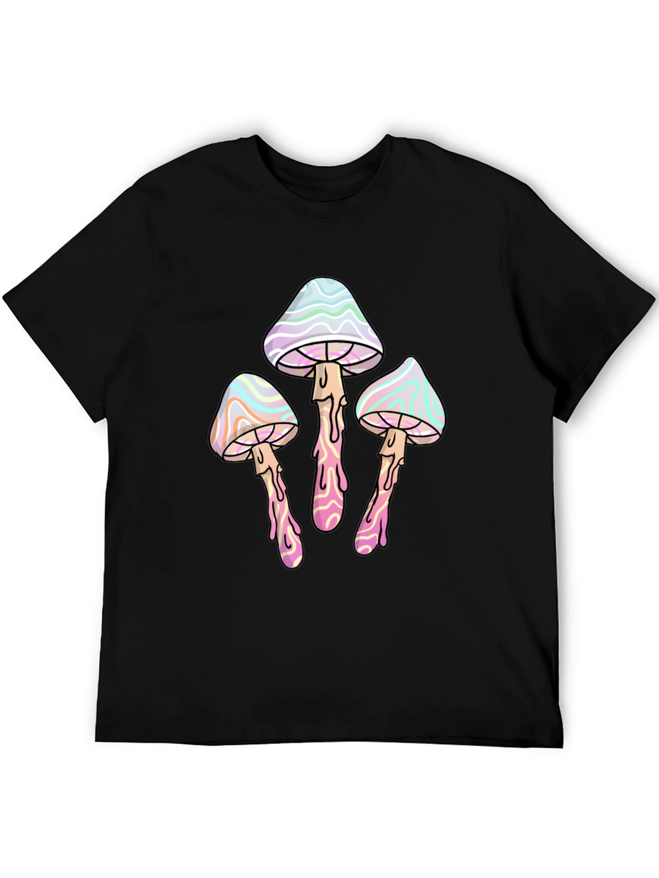 Psychedelic Mushroom T-Shirt - Black Graphic Tee
