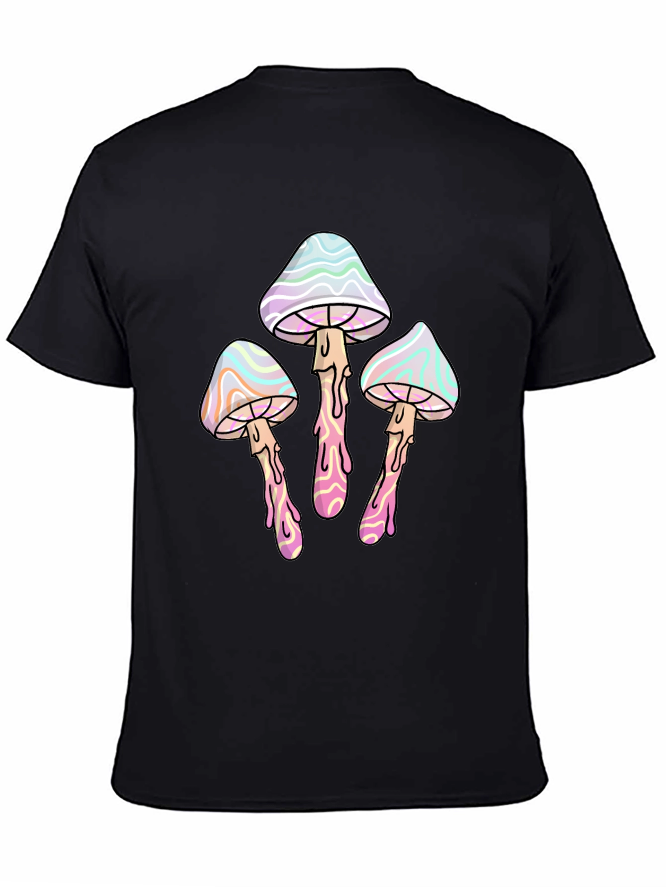 Psychedelic Mushroom T-Shirt - Black Graphic Tee