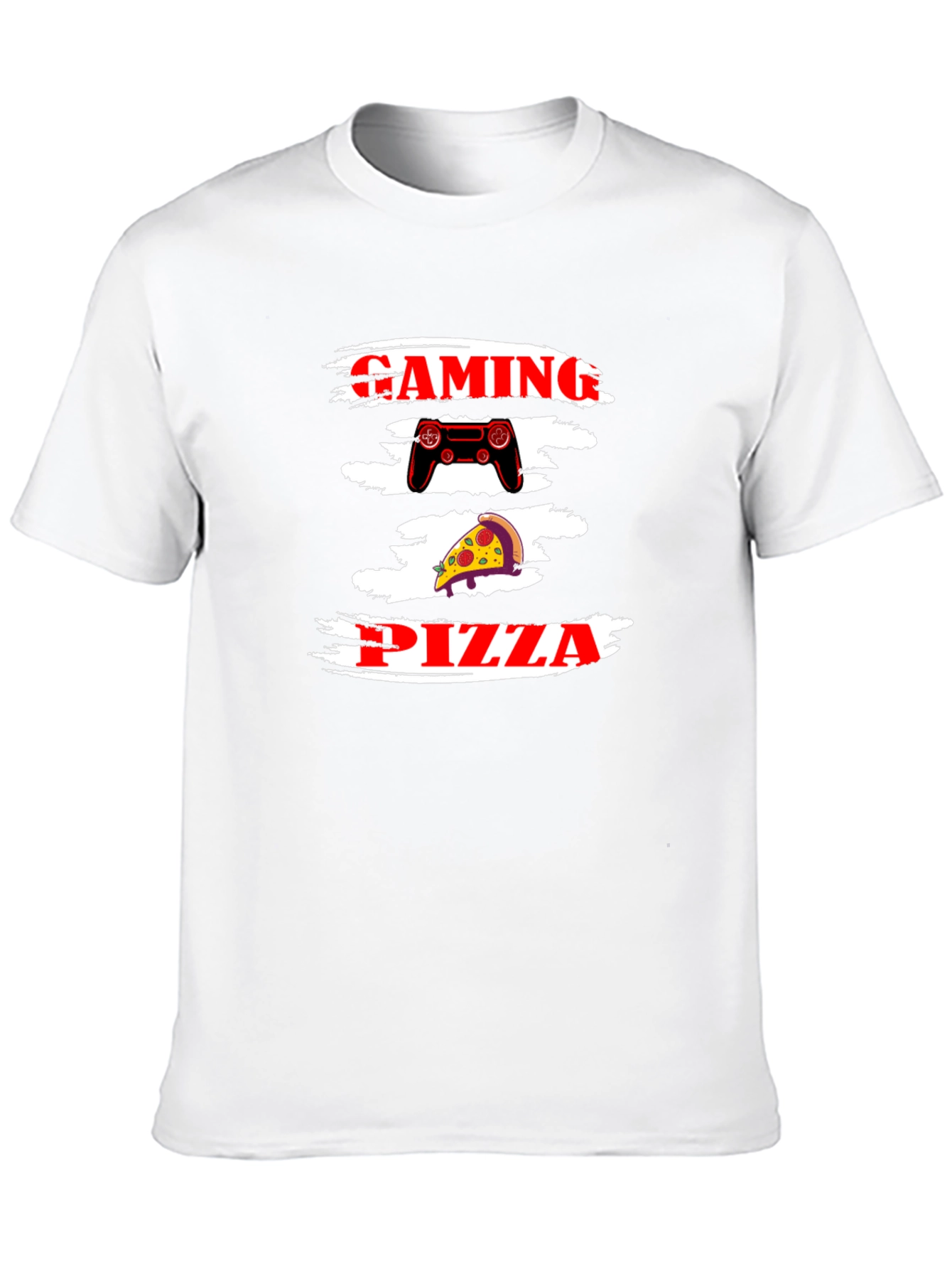 Gaming Pizza Graphic Tee - Black