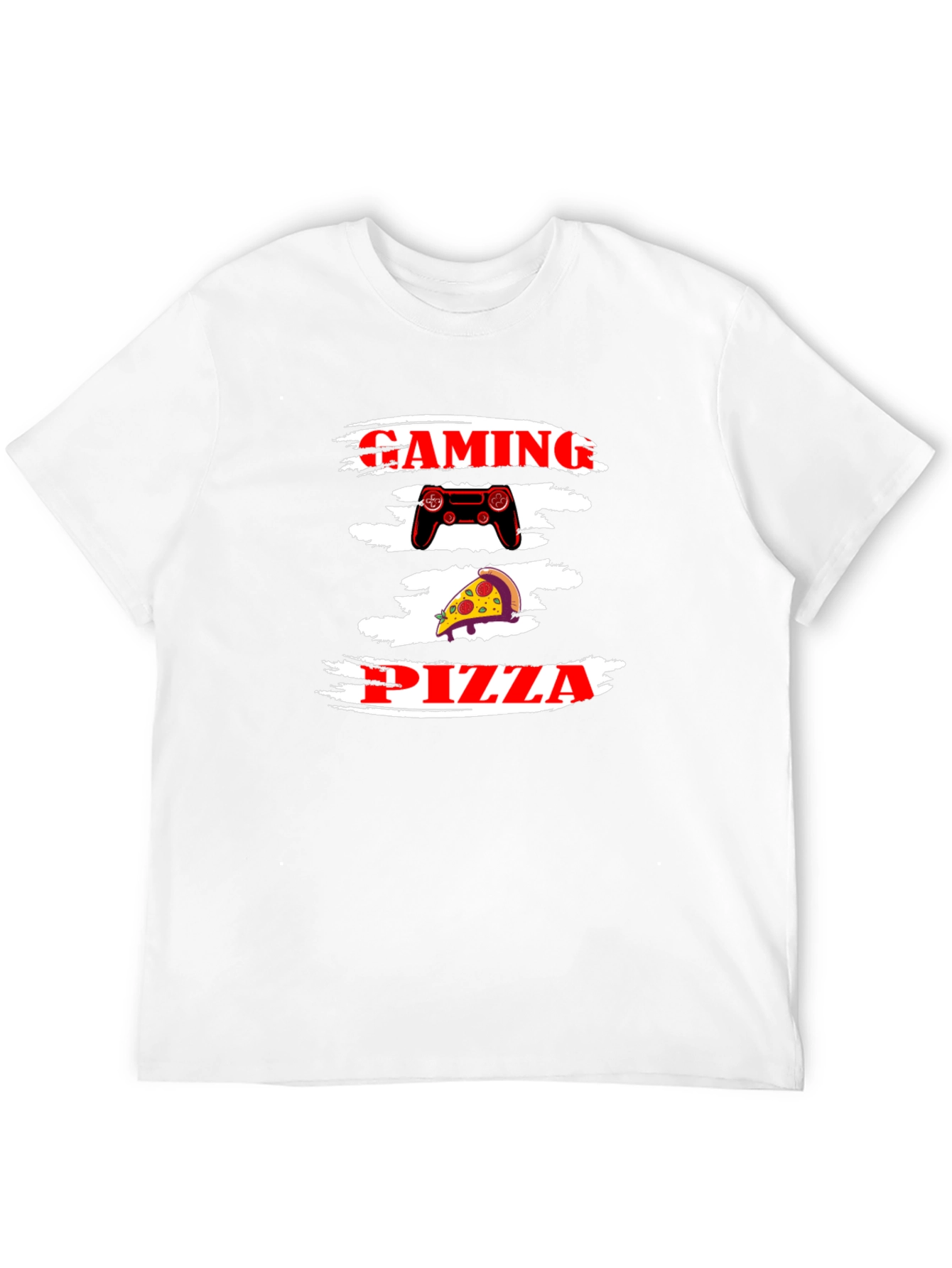 Gaming Pizza Graphic Tee - Black