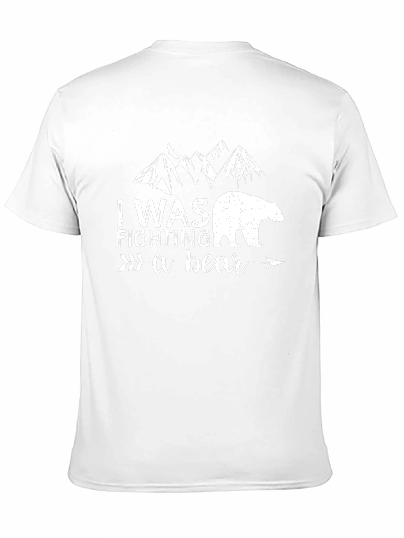 I Was Fighting A Bear T-Shirt Black Graphic Tee