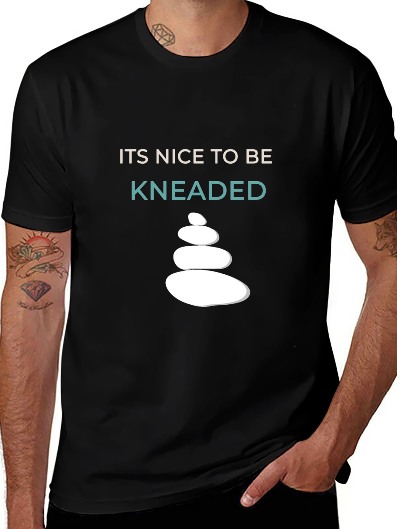 Kneaded Zen Black T-Shirt