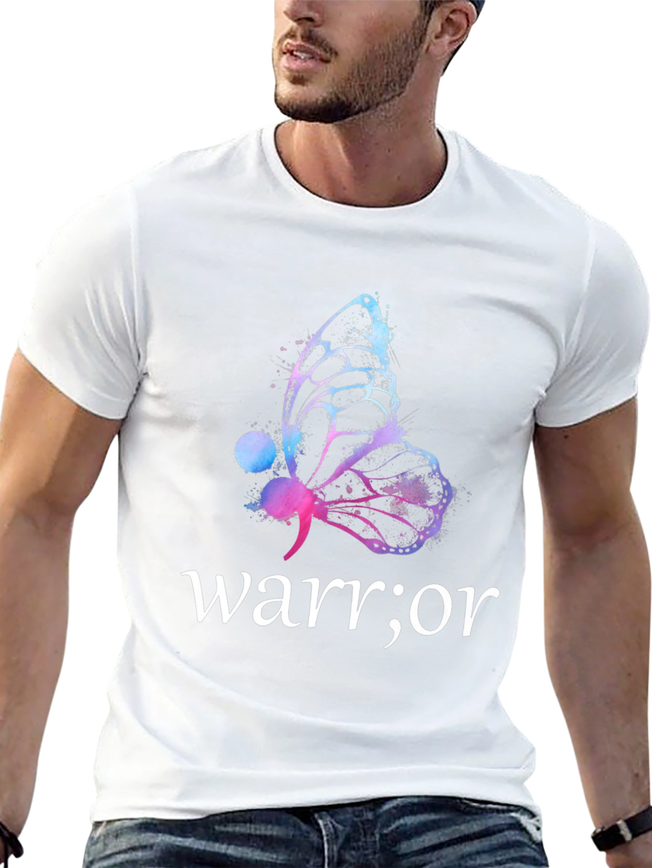 Warrior Butterfly Graphic T-Shirt - Motivational Tee