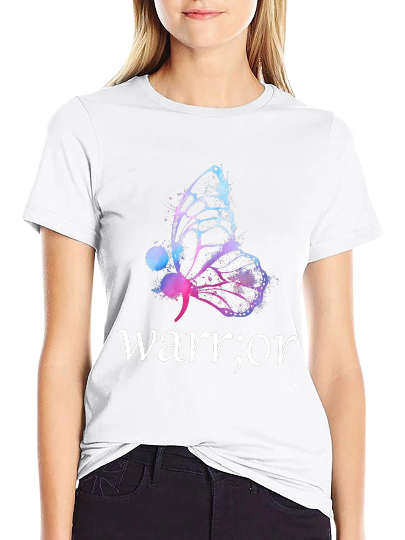 Warrior Butterfly Graphic T-Shirt - Motivational Tee