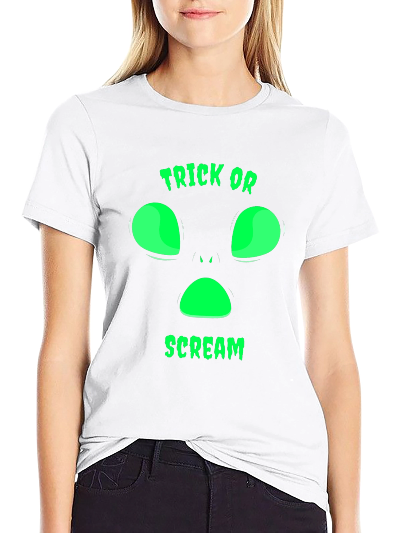 Trick or Scream Halloween Graphic T-Shirt